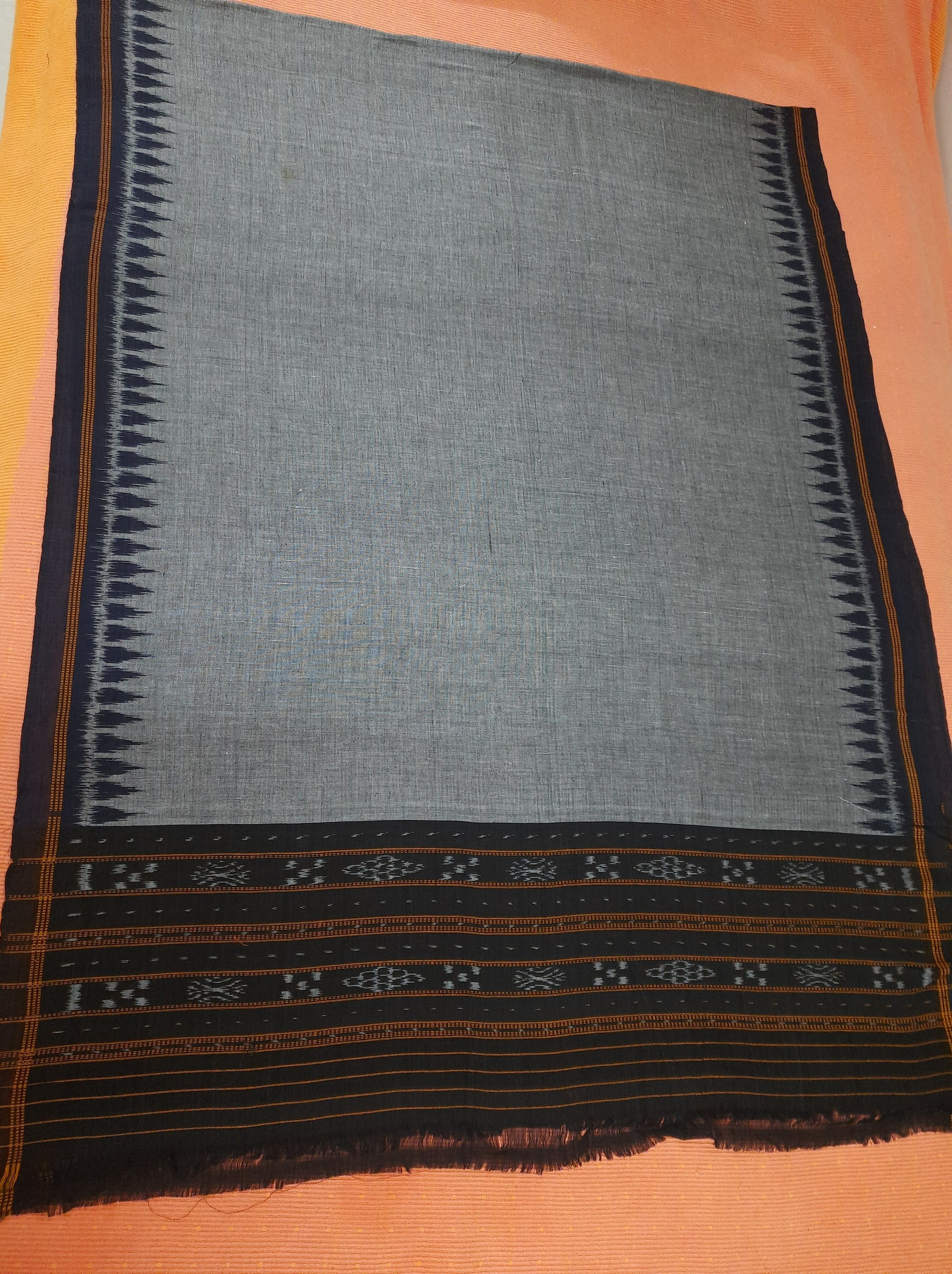 Grey Cotton Odisha Ikat  Dupatta