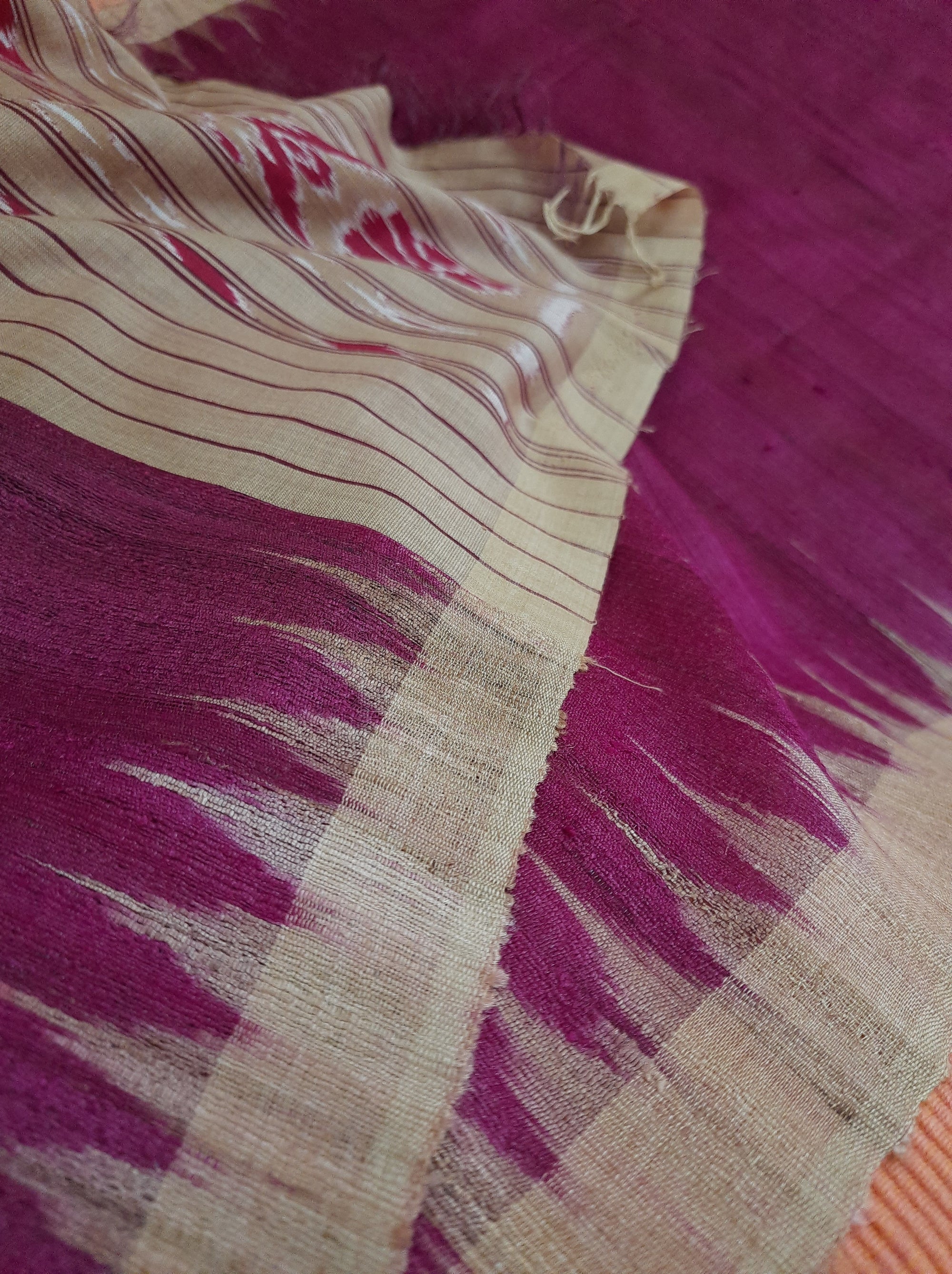 Ranipink Tussar Silk Sambalpuri Ikat Stole