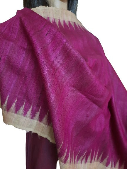 Ranipink Tussar Silk Sambalpuri Ikat Stole