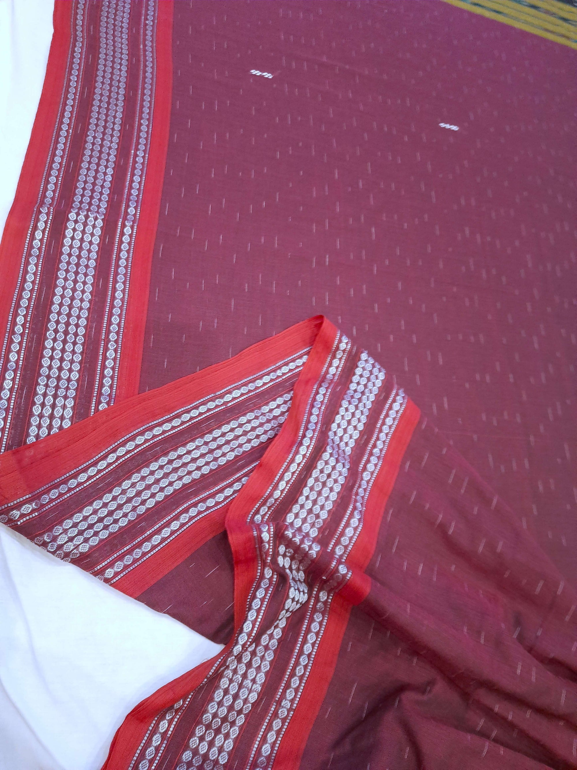 Purple Cotton Odisha Ikat saree  with mix match cotton ikat blouse