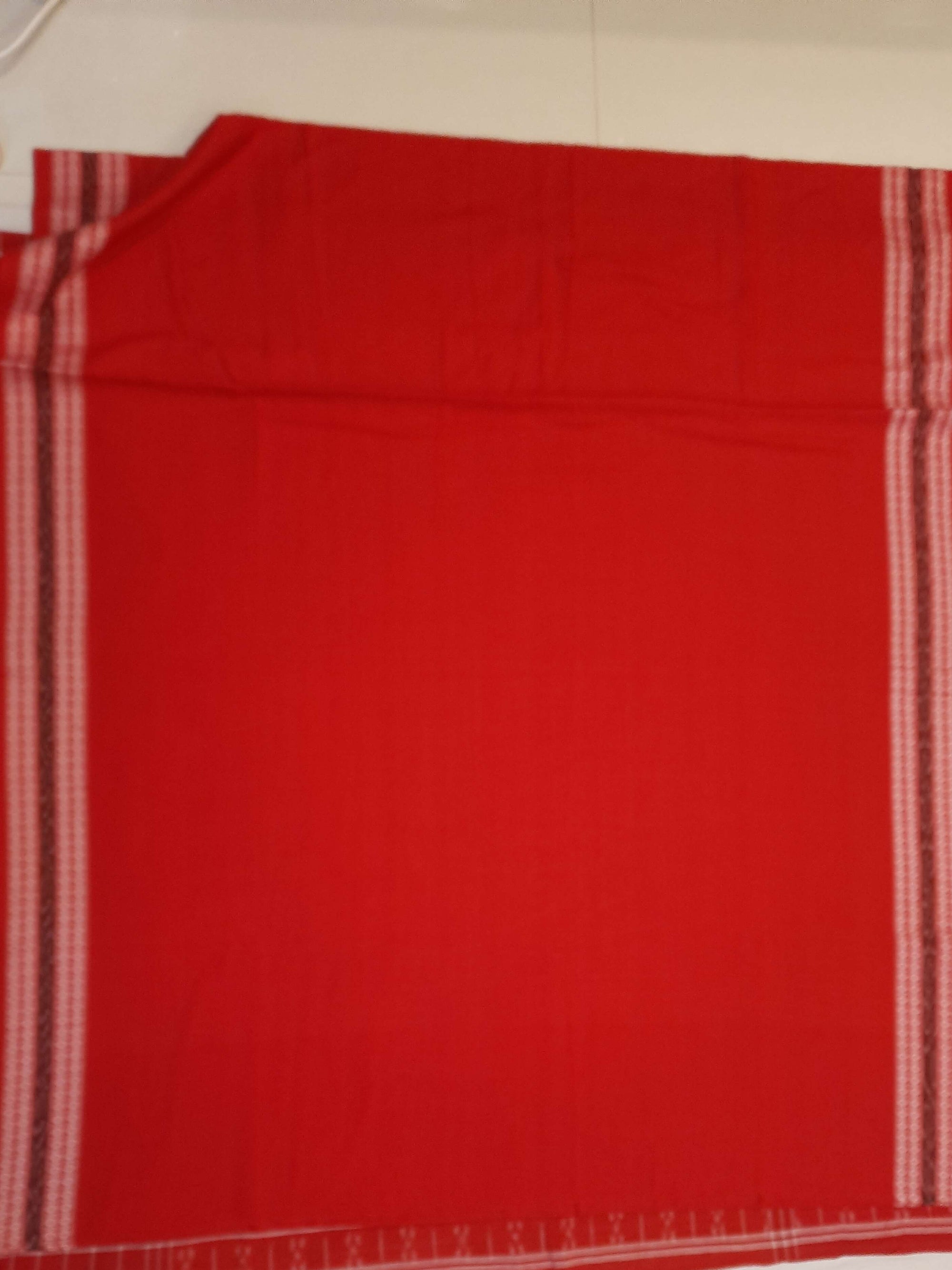 Yellow Cotton Odisha Ikat saree with cotton ikat blouse piece