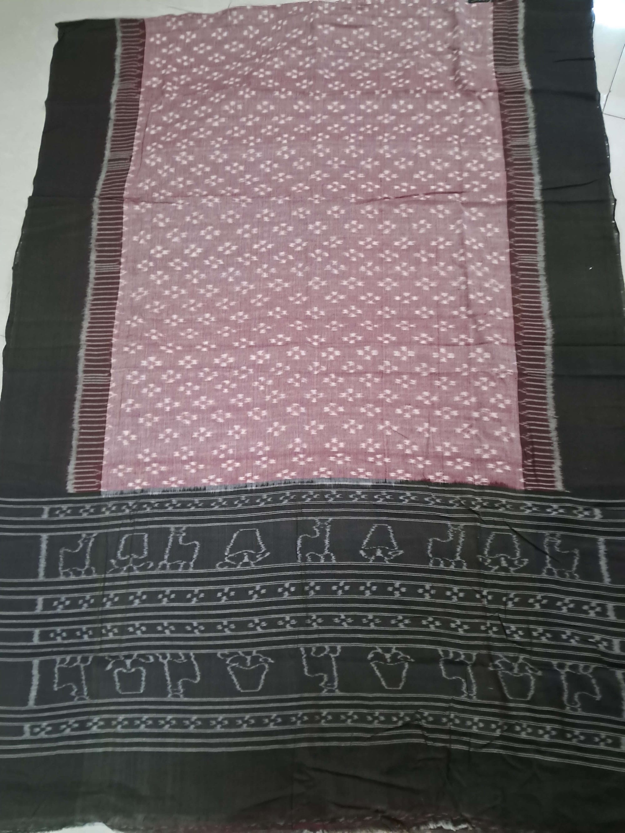 Light Lavender Cotton Odisha ikat Dupatta