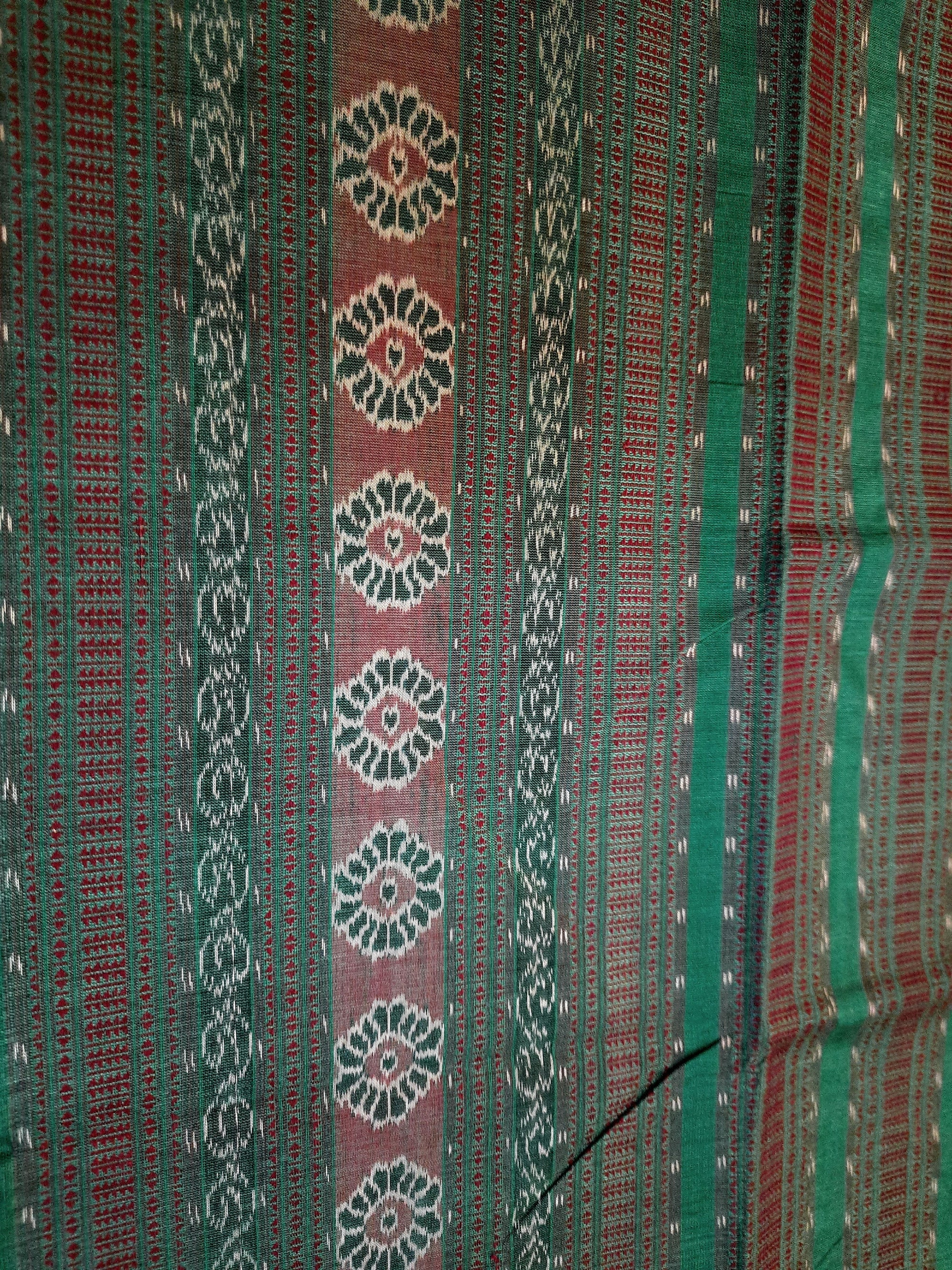 Chocolate brown Phodo Kumbha Gangajamuna Border Tussar Silk Saree with running blouse piece