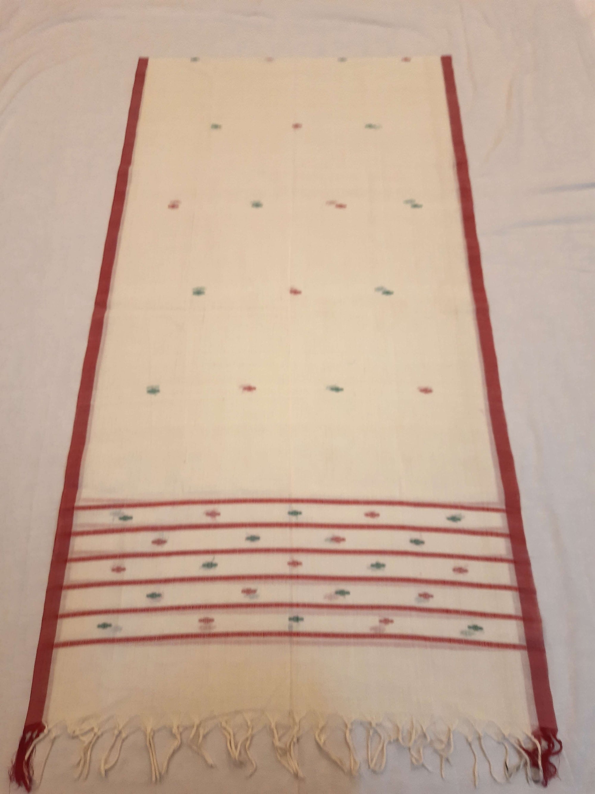 Off-white Cotton ikat Stole