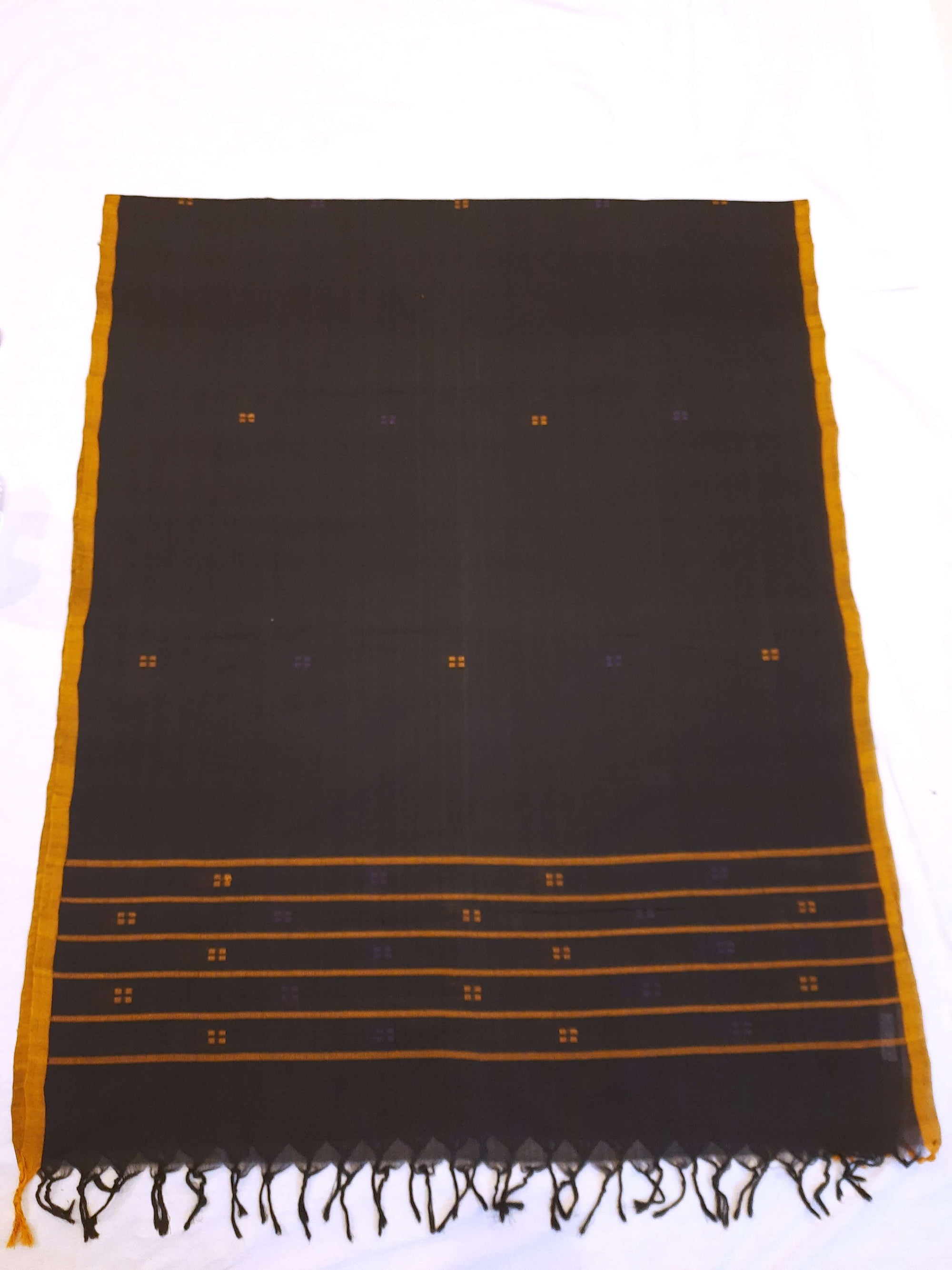 Black Cotton Odisha Ikat  Dupatta
