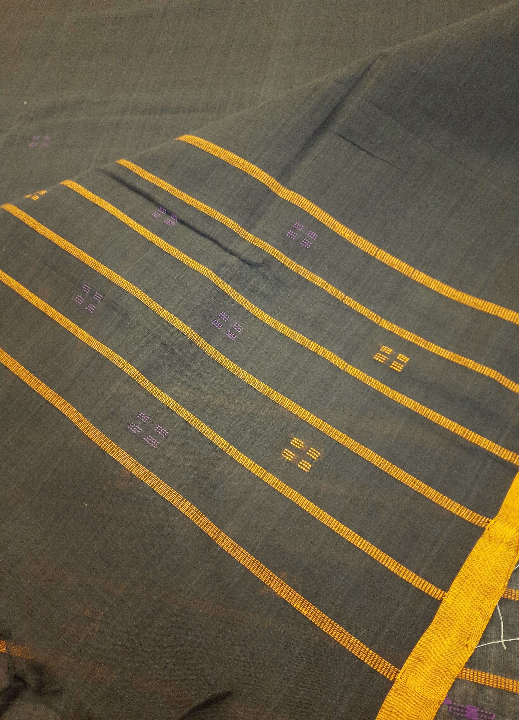 Black Cotton Odisha Ikat  Dupatta