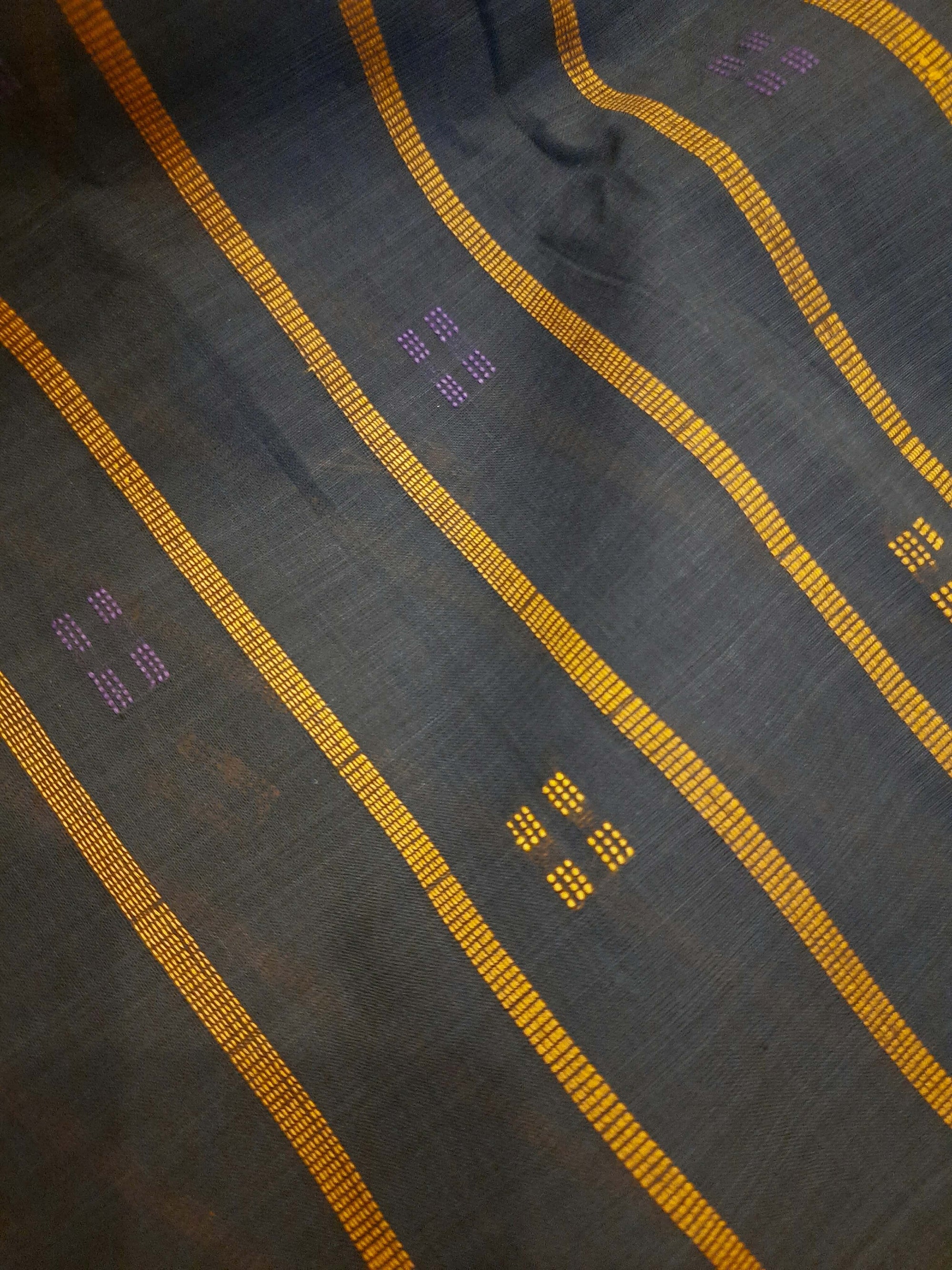 Black Cotton Odisha Ikat  Dupatta