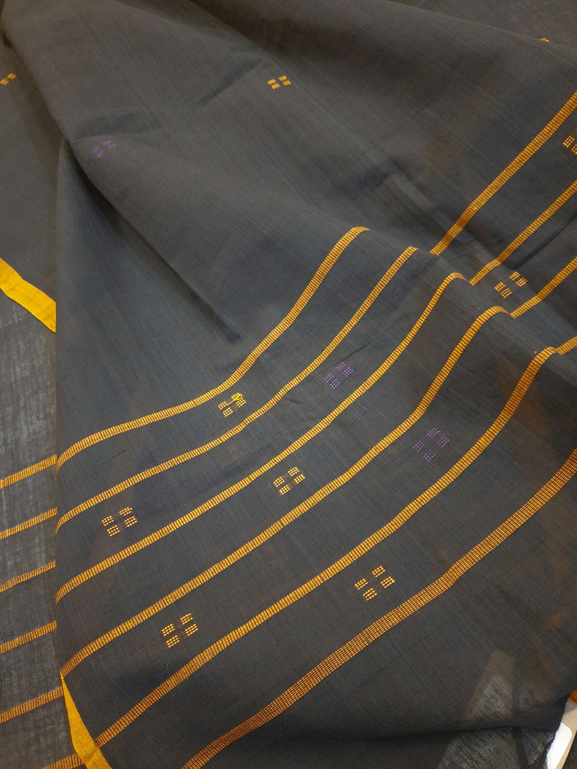 Black Cotton Odisha Ikat  Dupatta