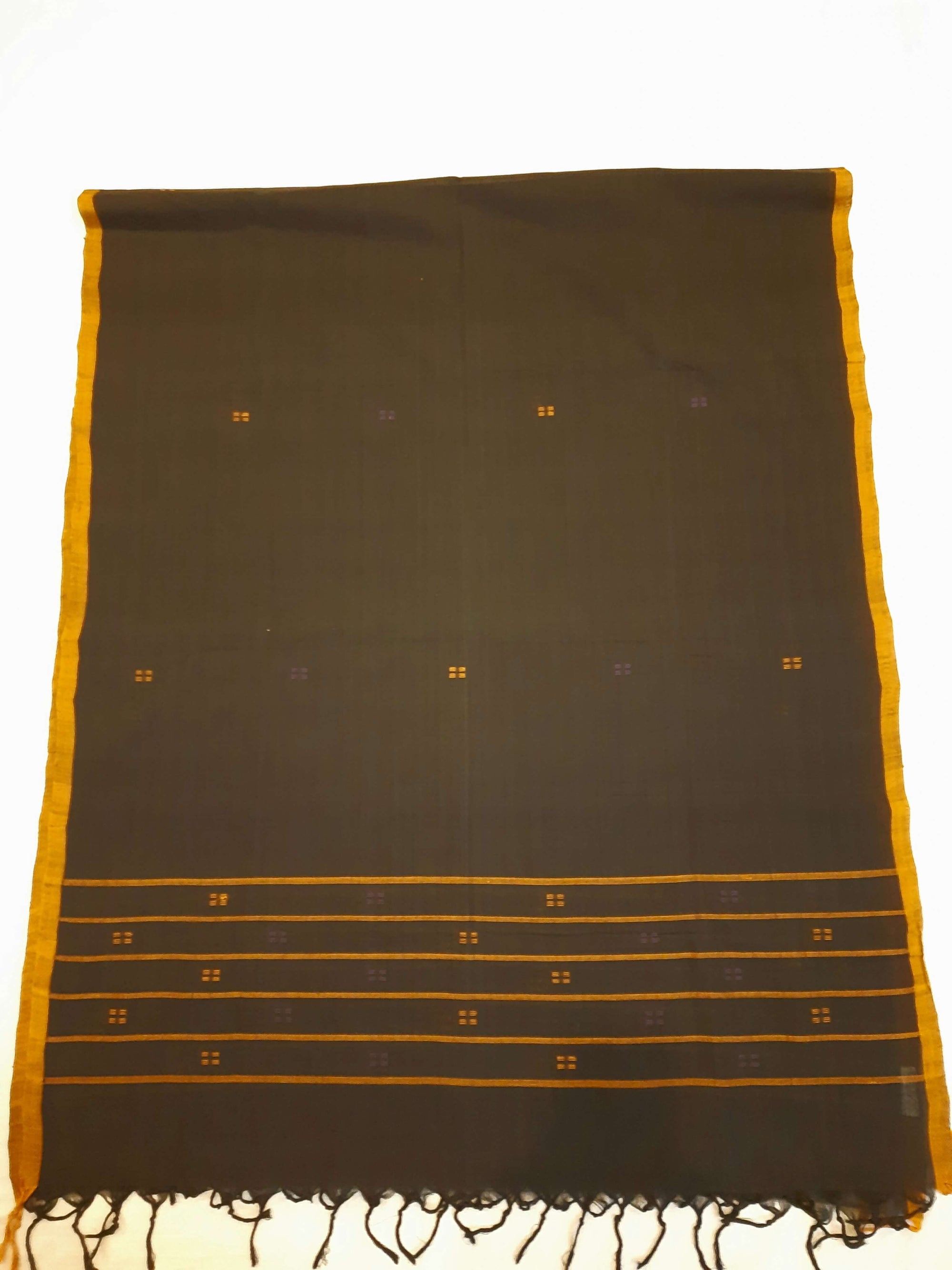 Black Cotton Odisha Ikat  Dupatta