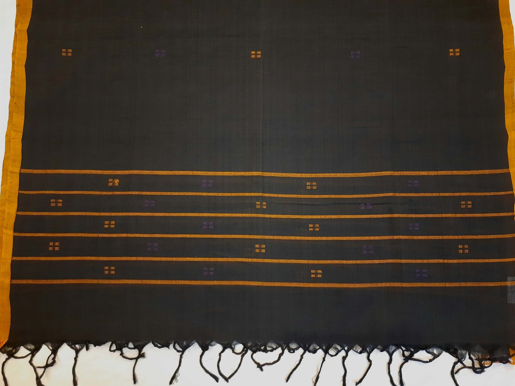 Black Cotton Odisha Ikat  Dupatta
