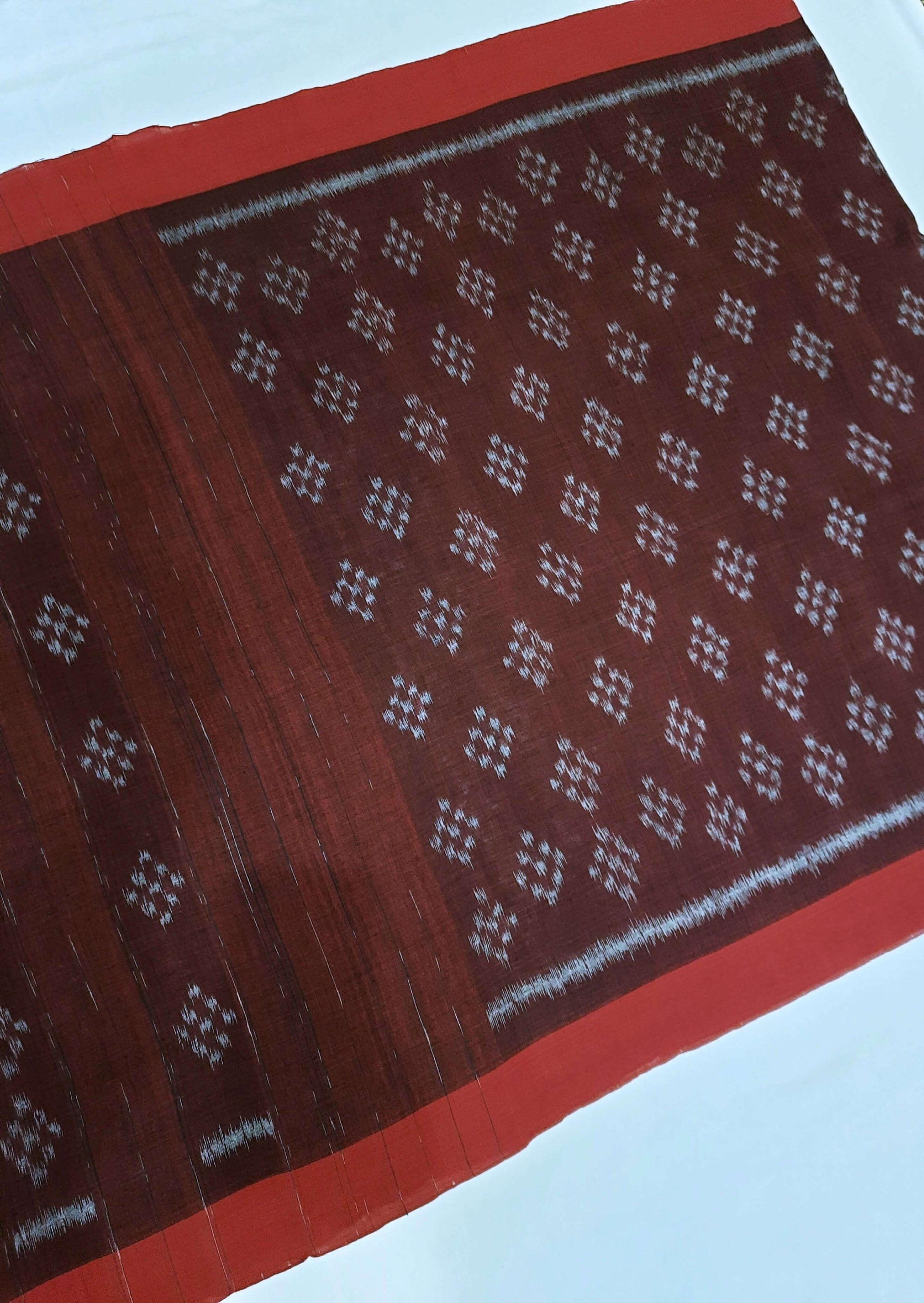 Maroon Odisha Cotton Ikat Dupatta