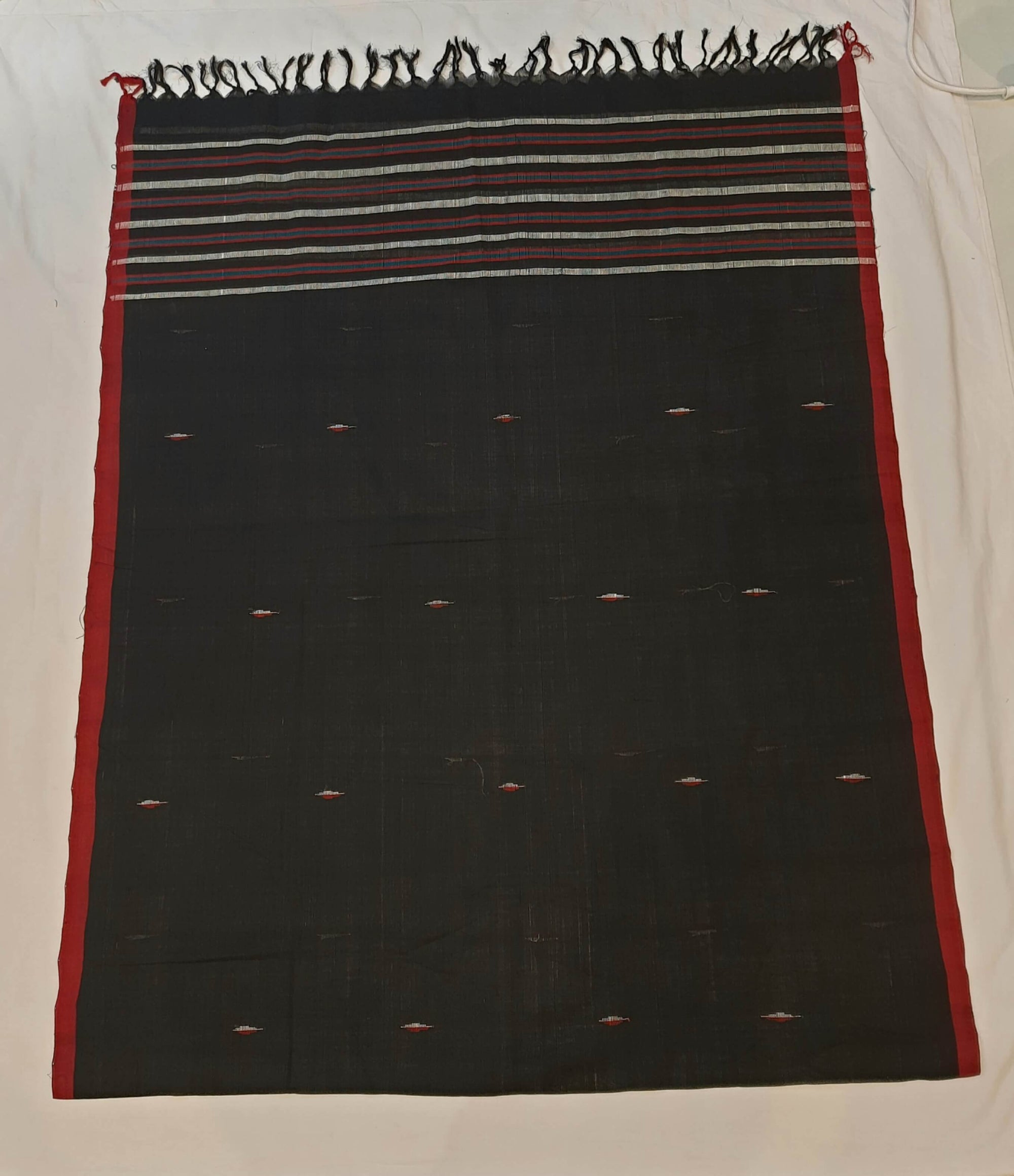 Black Odisha Cotton Ikat Dupatta