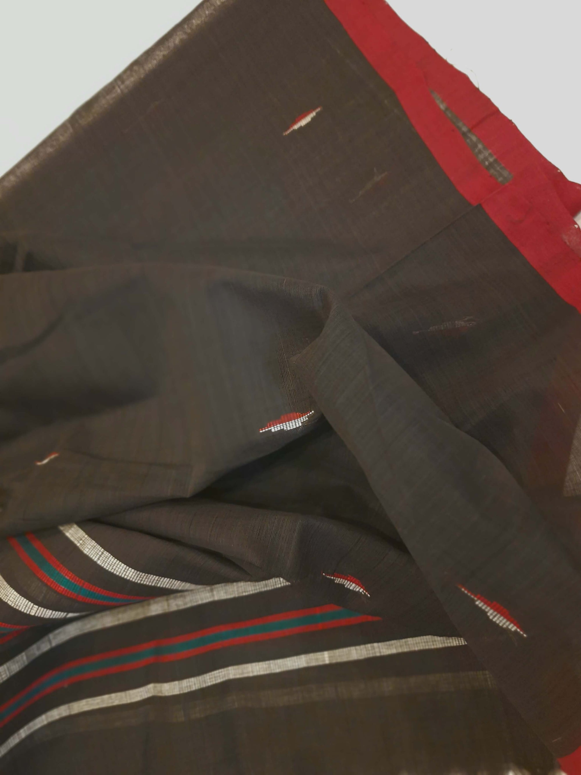 Black Odisha Cotton Ikat Dupatta