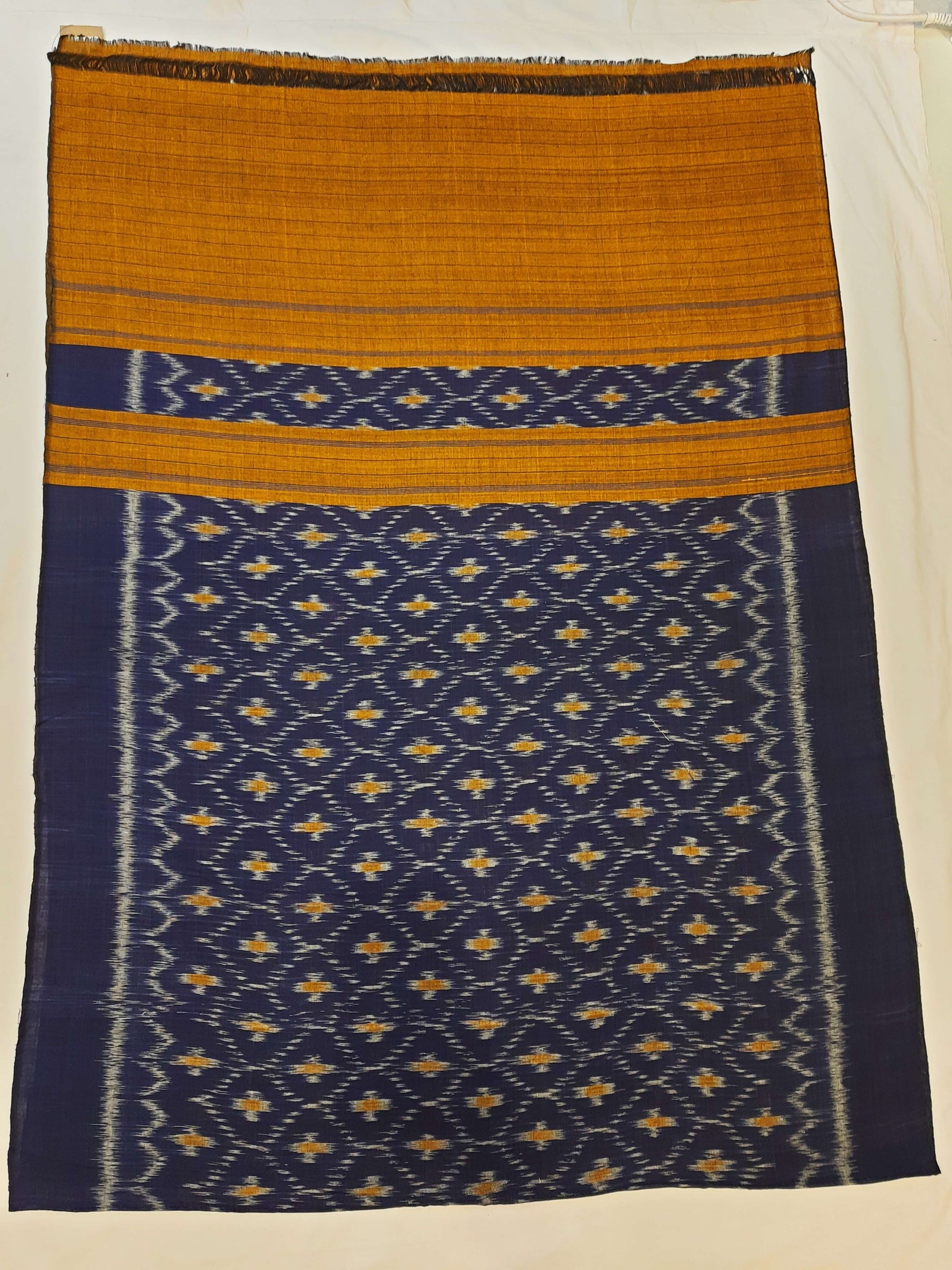 Blue Odisha Cotton Ikat Dupatta