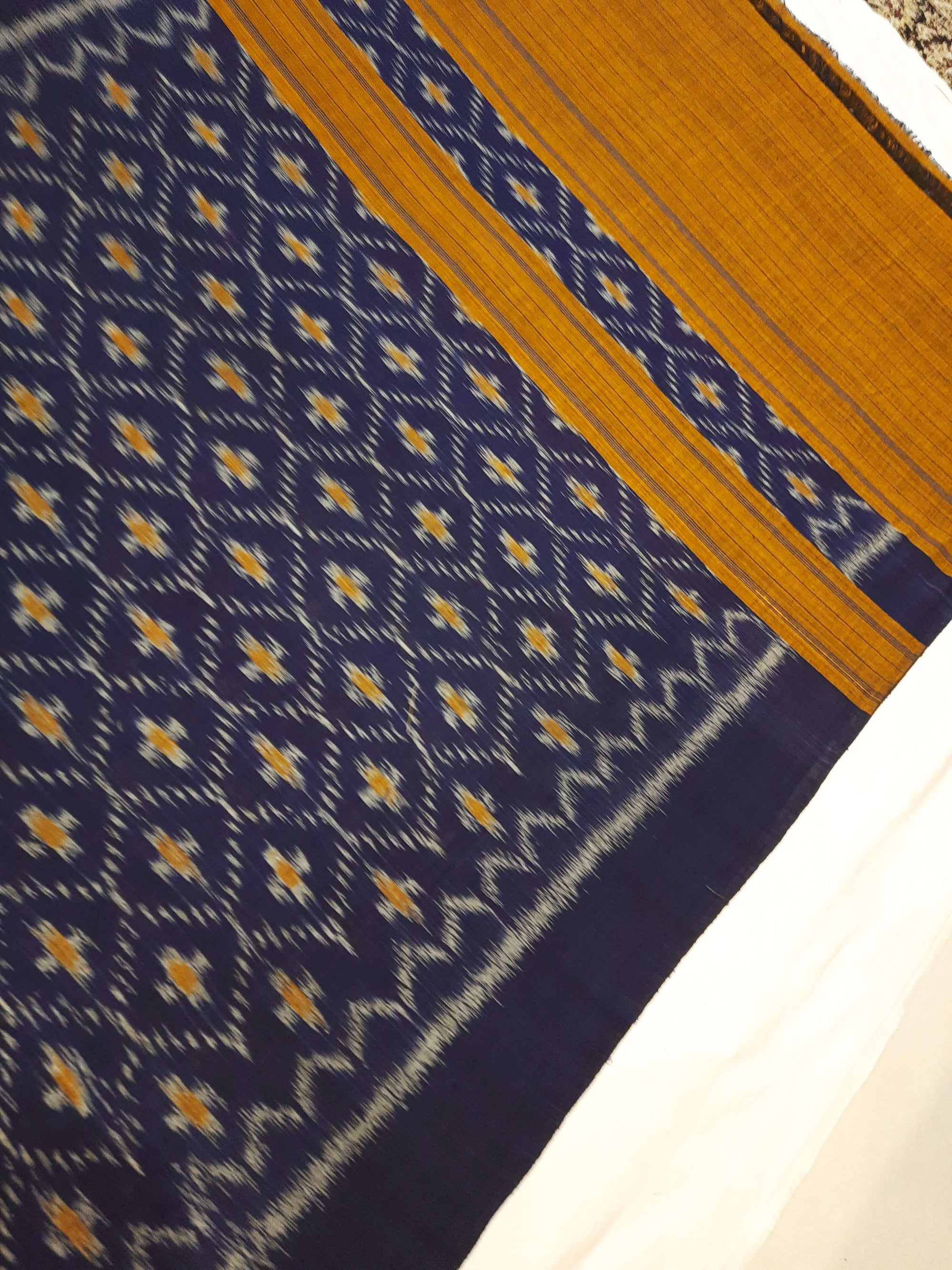 Blue Odisha Cotton Ikat Dupatta