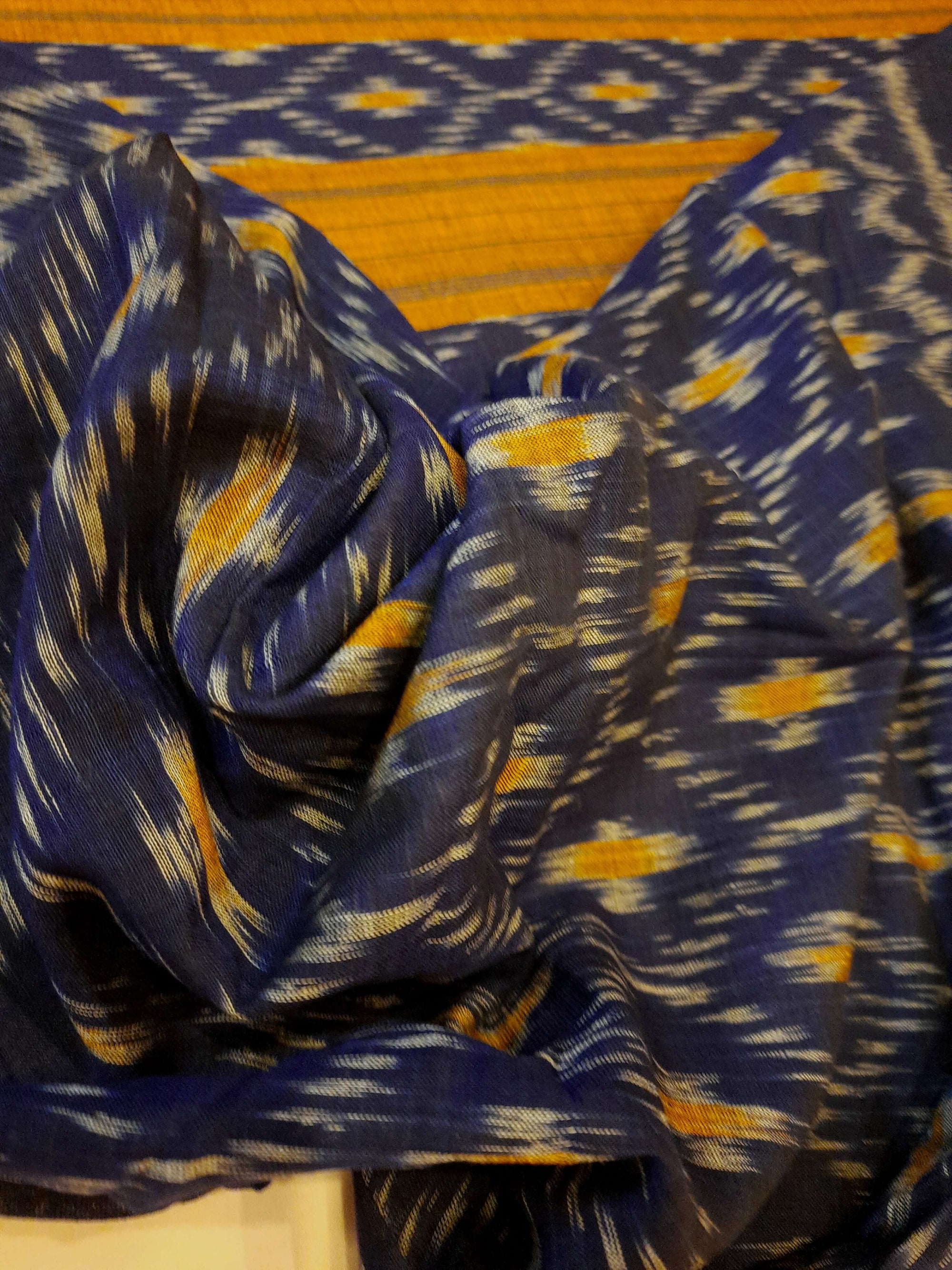 Blue Odisha Cotton Ikat Dupatta