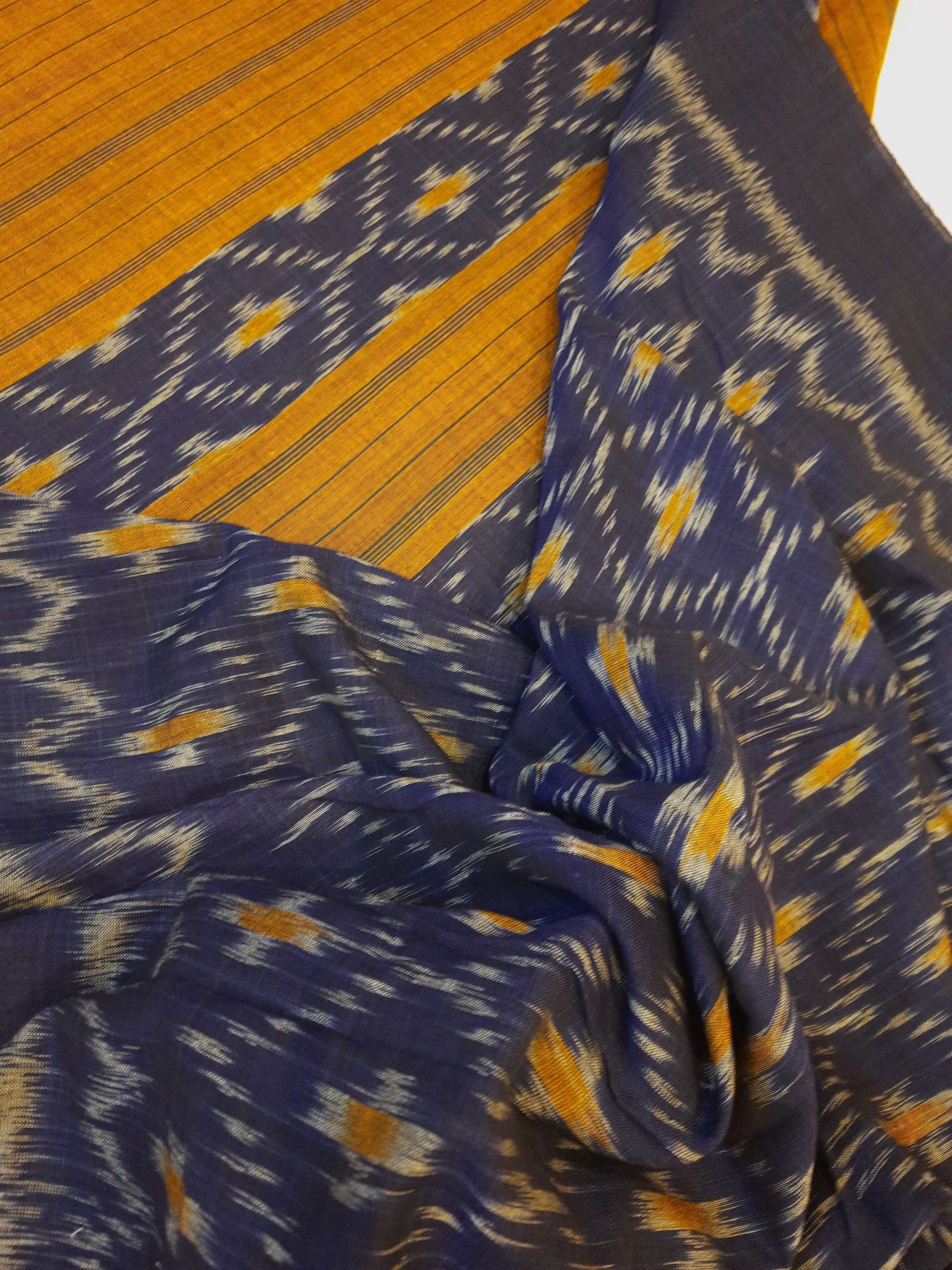 Blue Odisha Cotton Ikat Dupatta