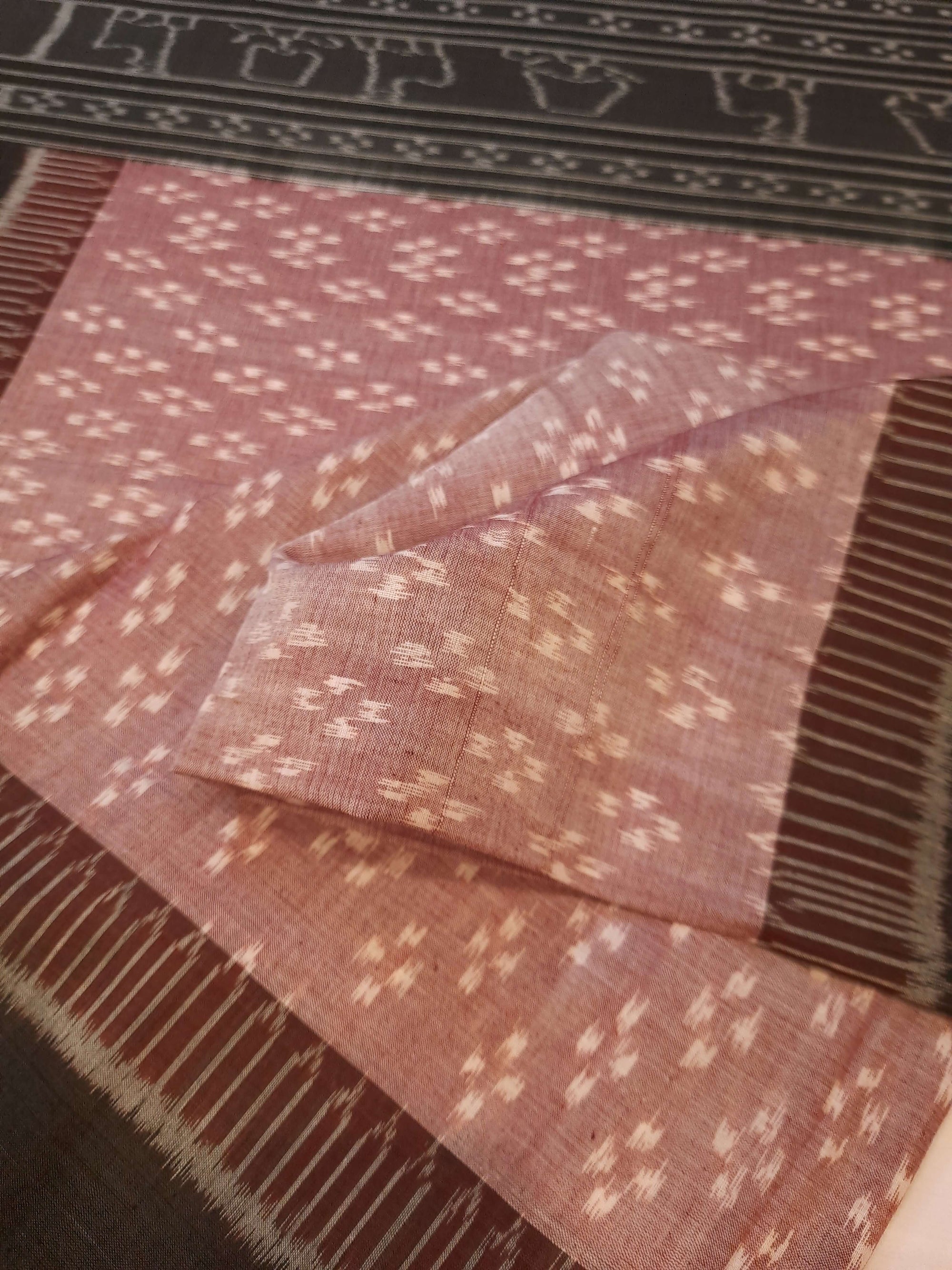 Light Lavender Cotton Odisha ikat Dupatta