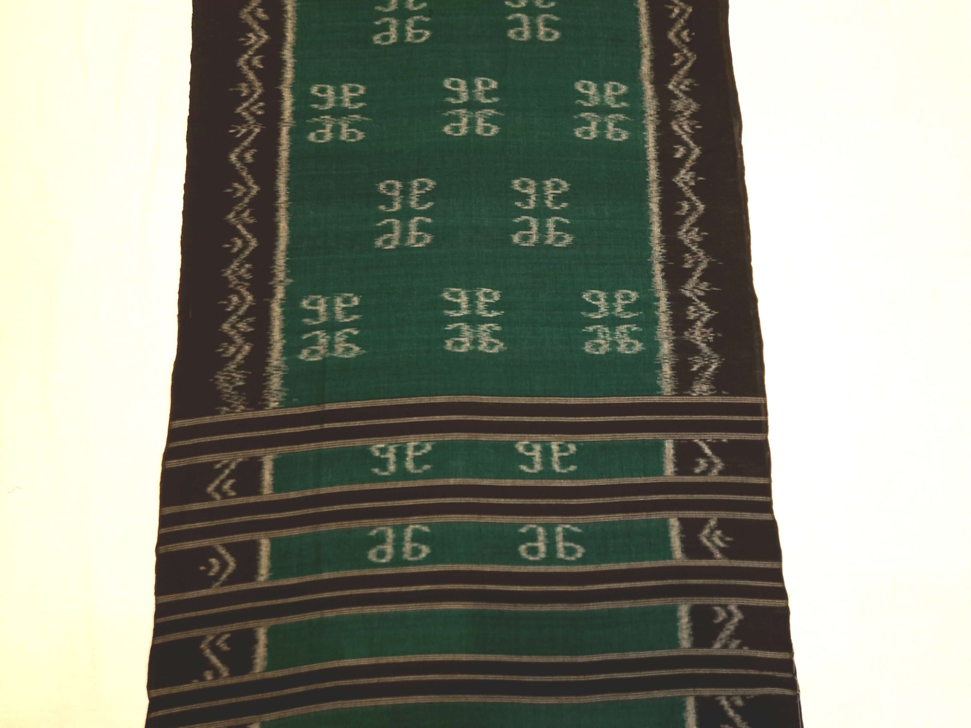Green Cotton Odisha Ikat Stole