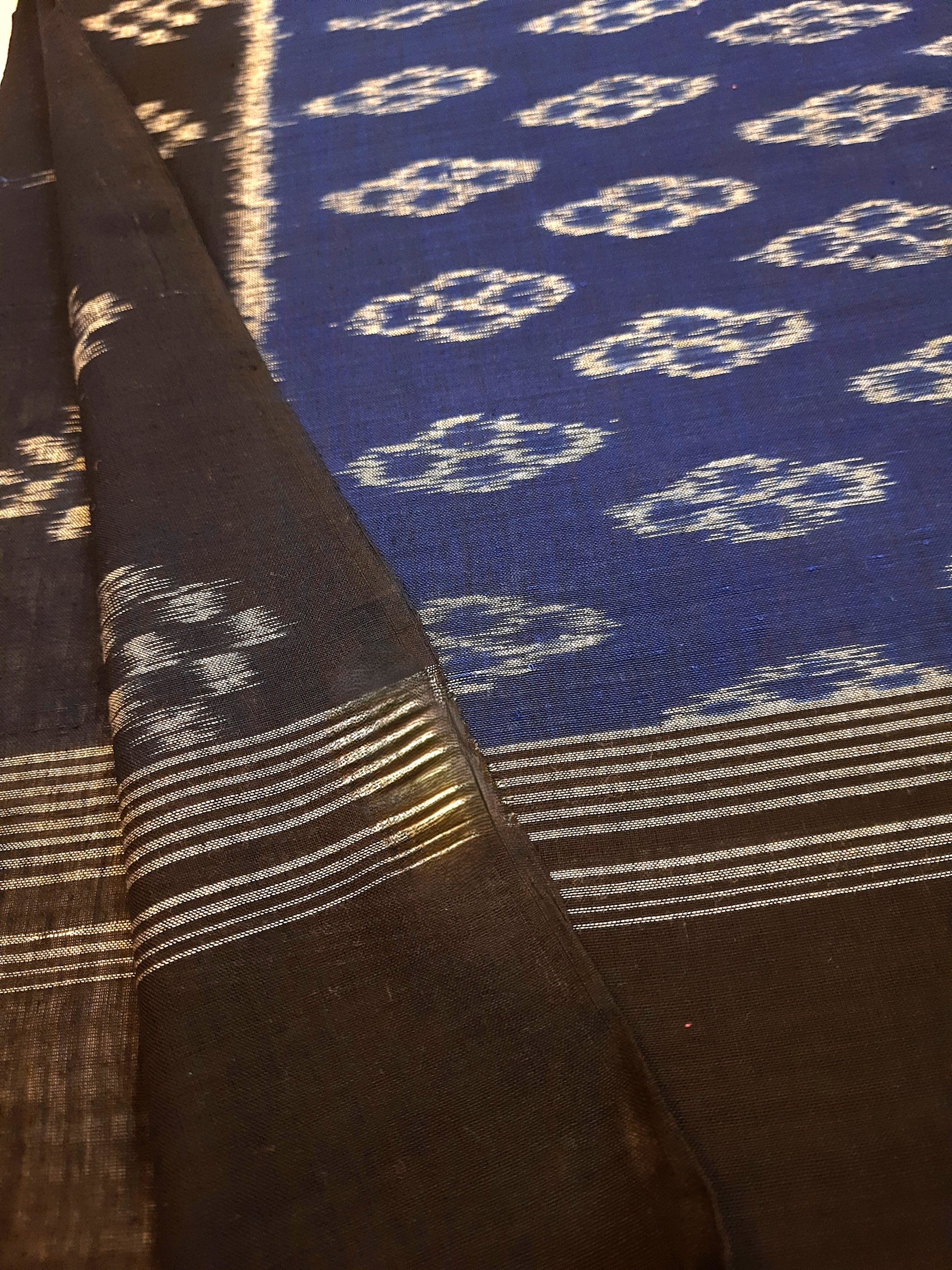 Blue Cotton Odisha Ikat Stole