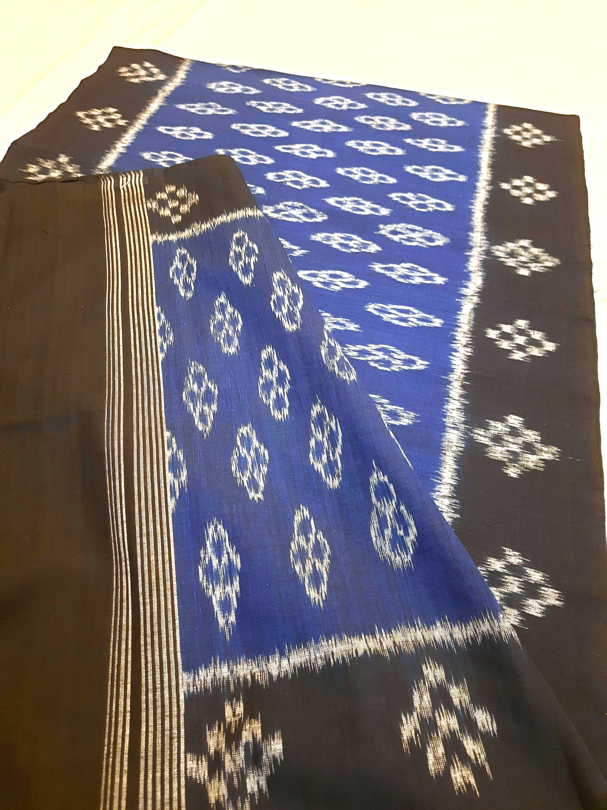 Blue Cotton Odisha Ikat Stole
