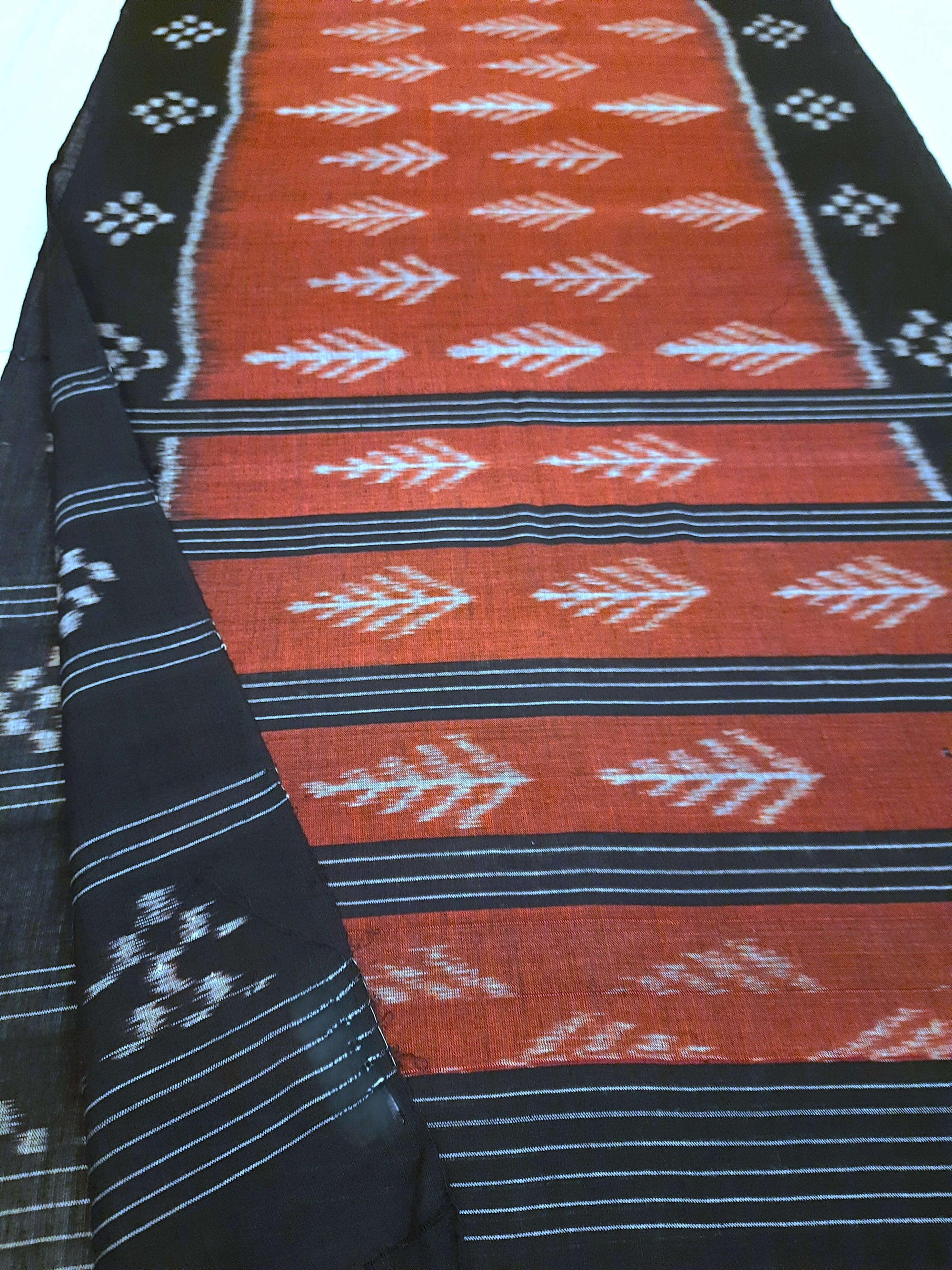 Maroon Cotton Odisha Ikat Stole