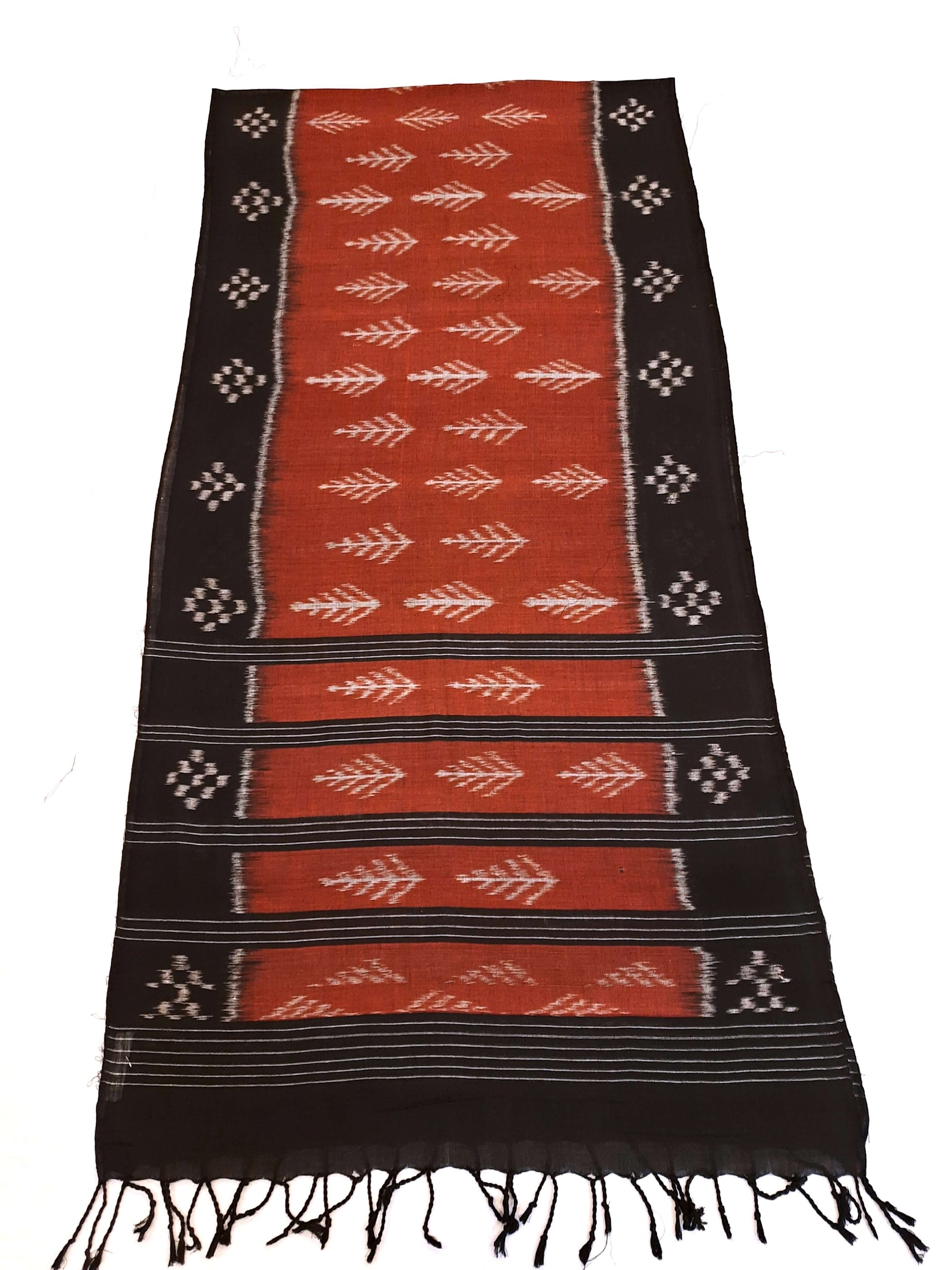 Maroon Cotton Odisha Ikat Stole