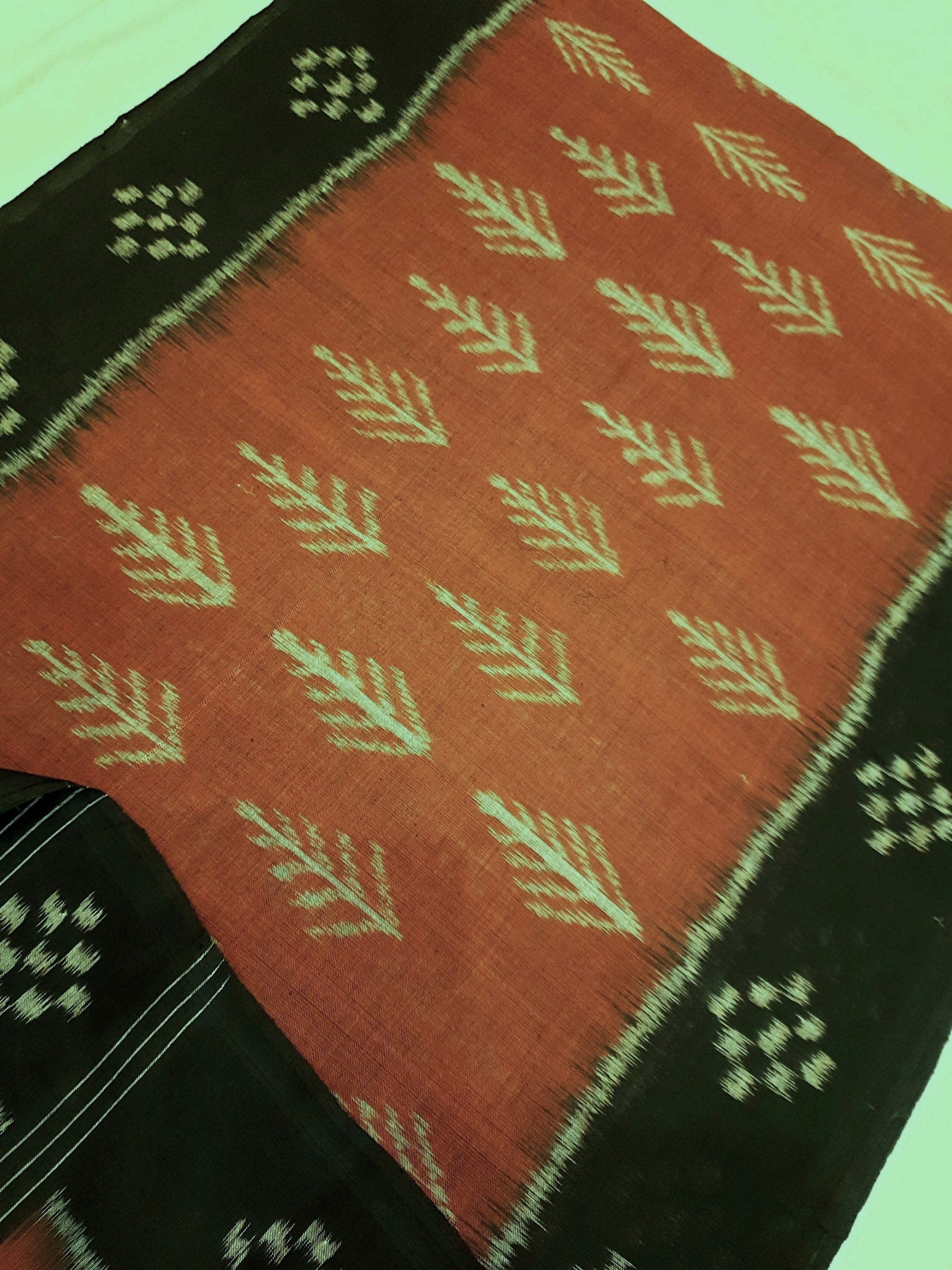 Maroon Cotton Odisha Ikat Stole