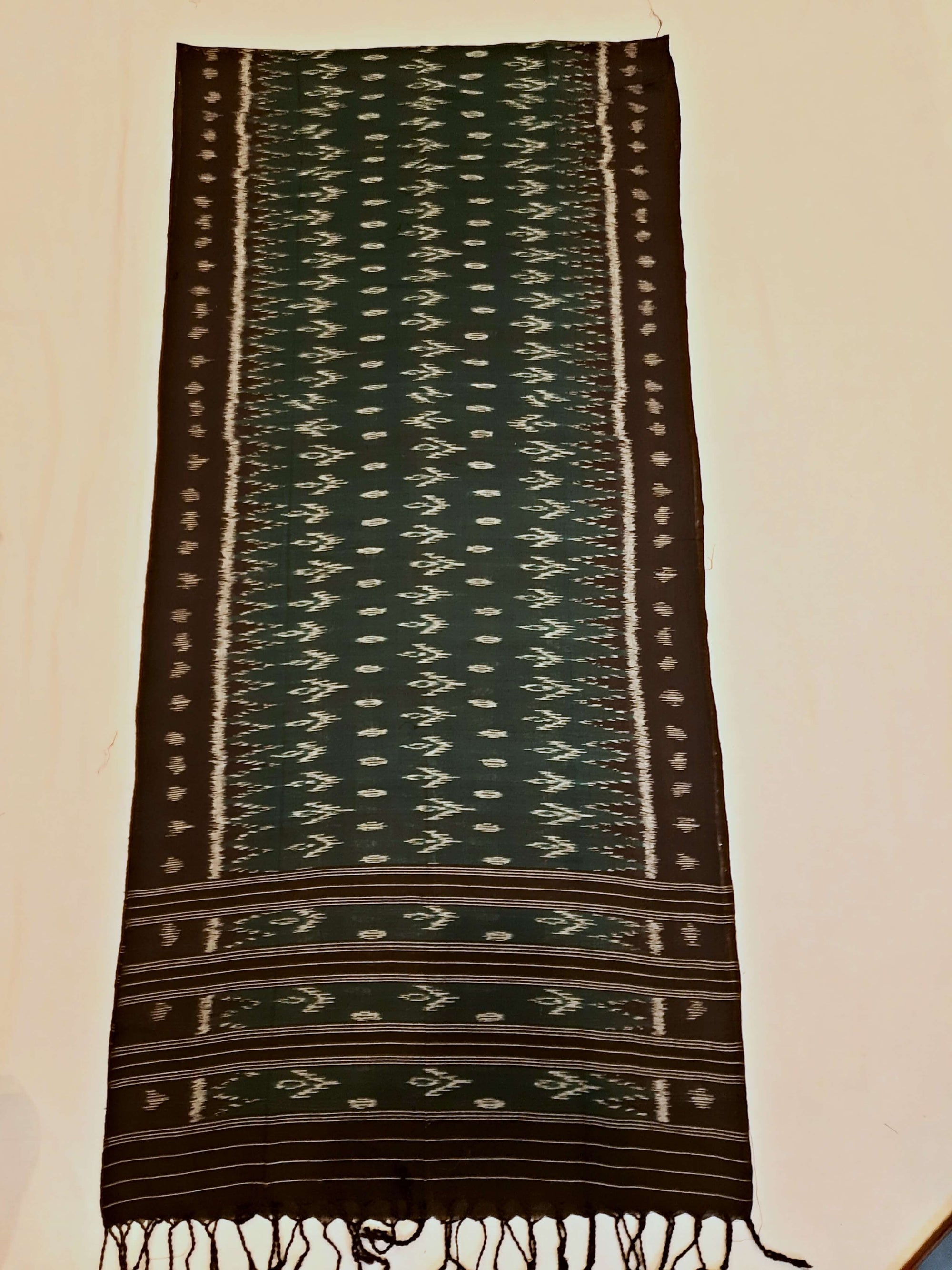 Green Cotton Odisha Ikat Stole