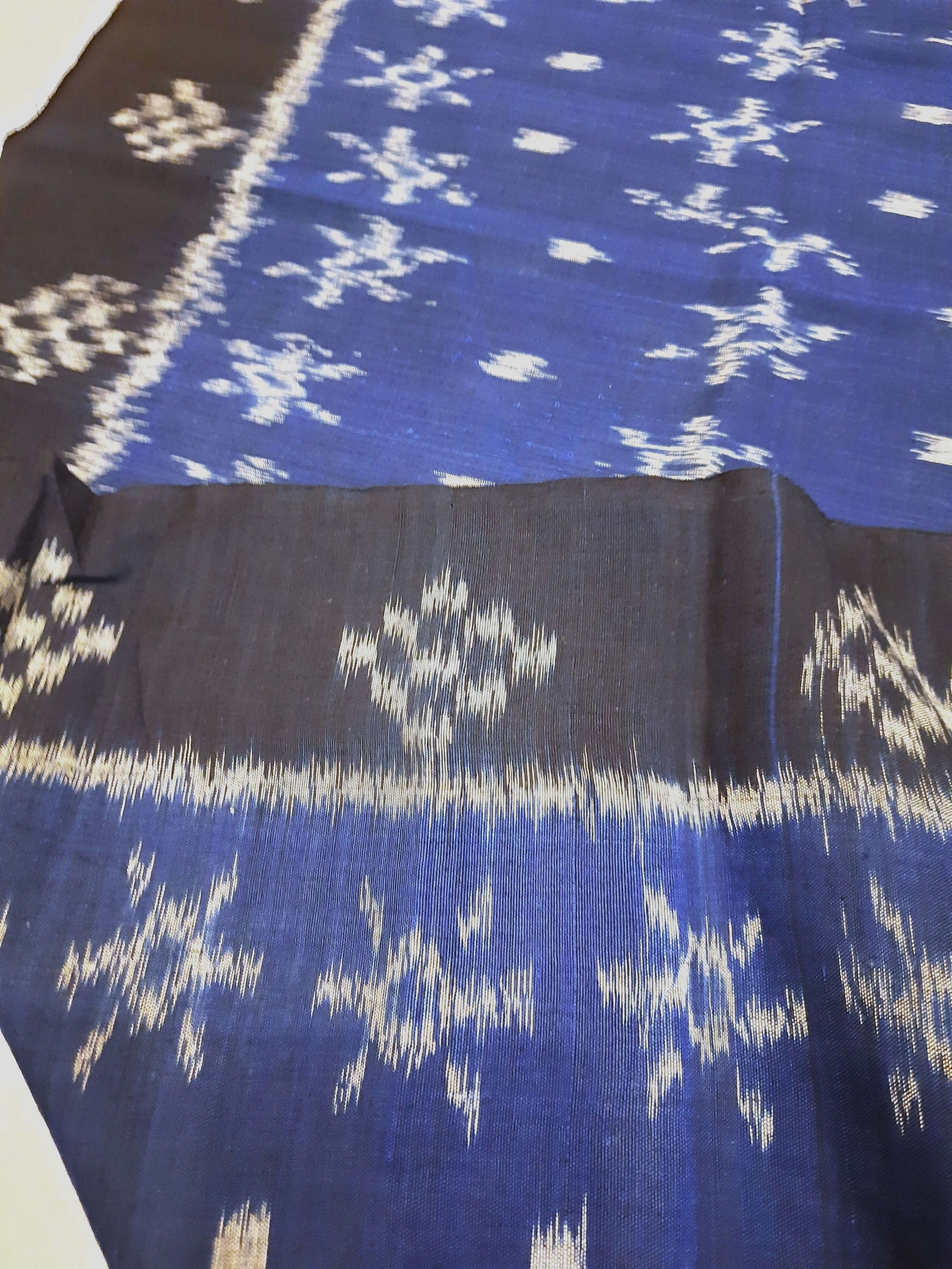 Blue with Black Cotton Odisha Ikat Stole