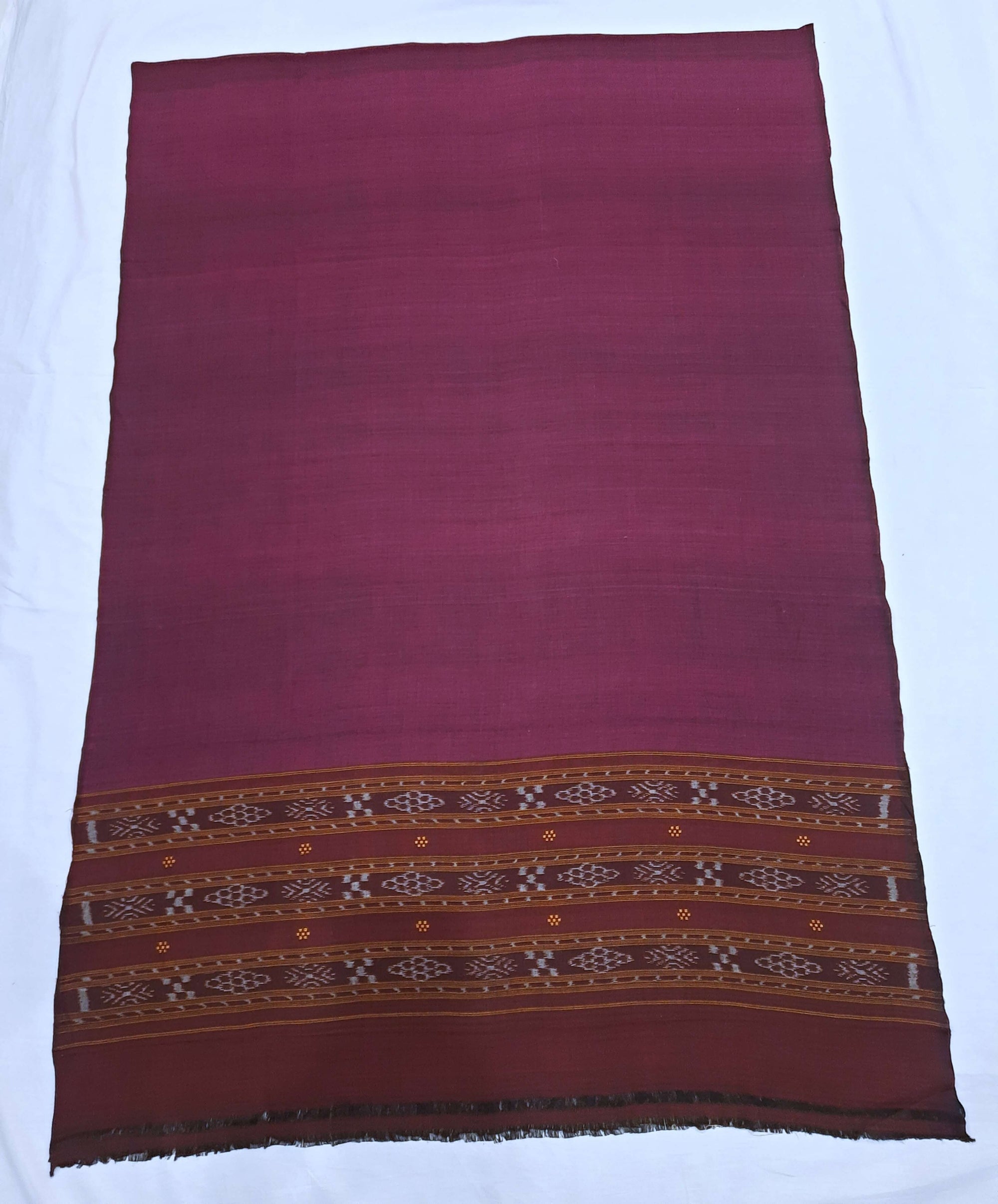 DarkPurple Odisha Cotton Ikat Dupatta