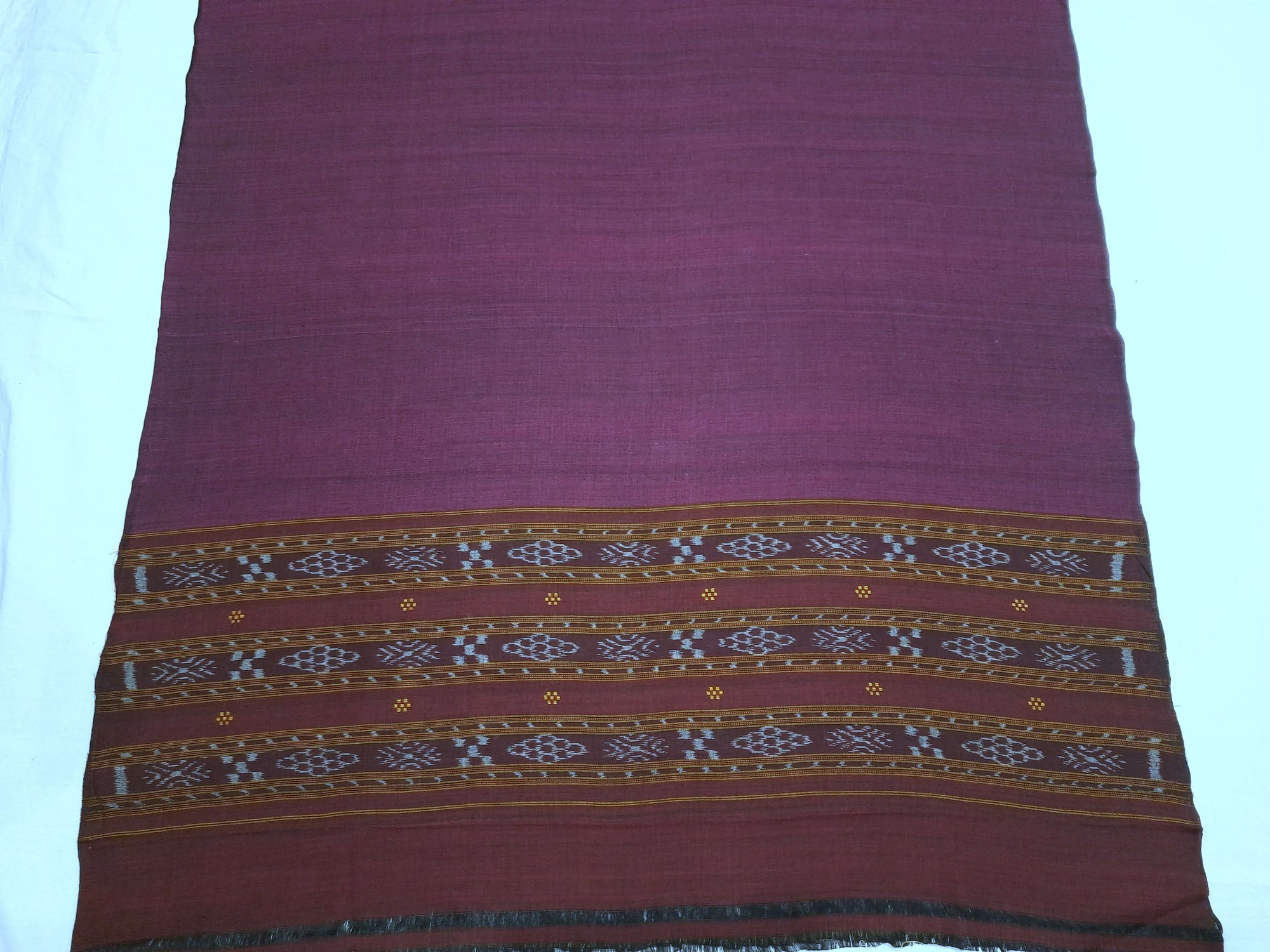 DarkPurple Odisha Cotton Ikat Dupatta