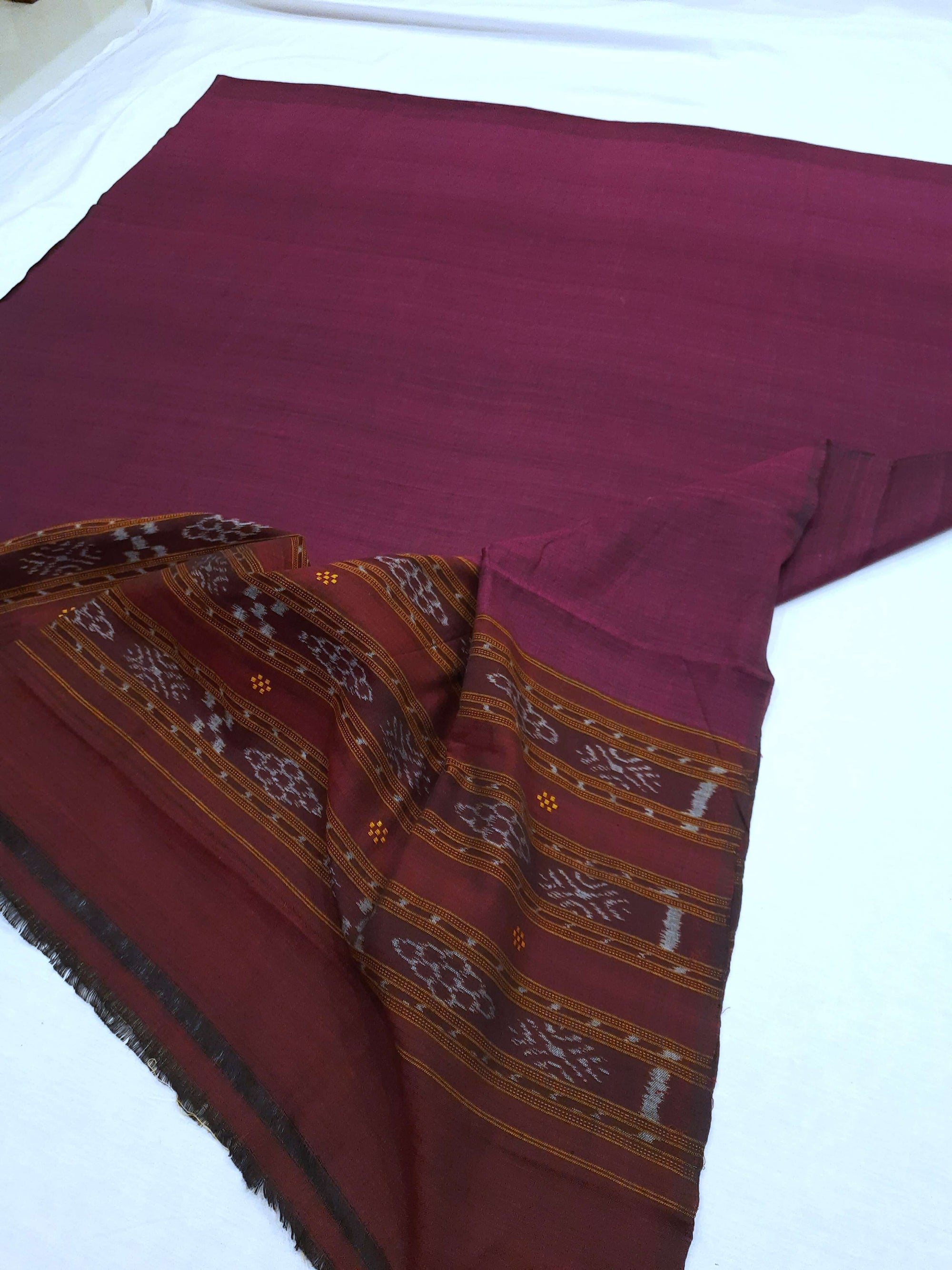 DarkPurple Odisha Cotton Ikat Dupatta