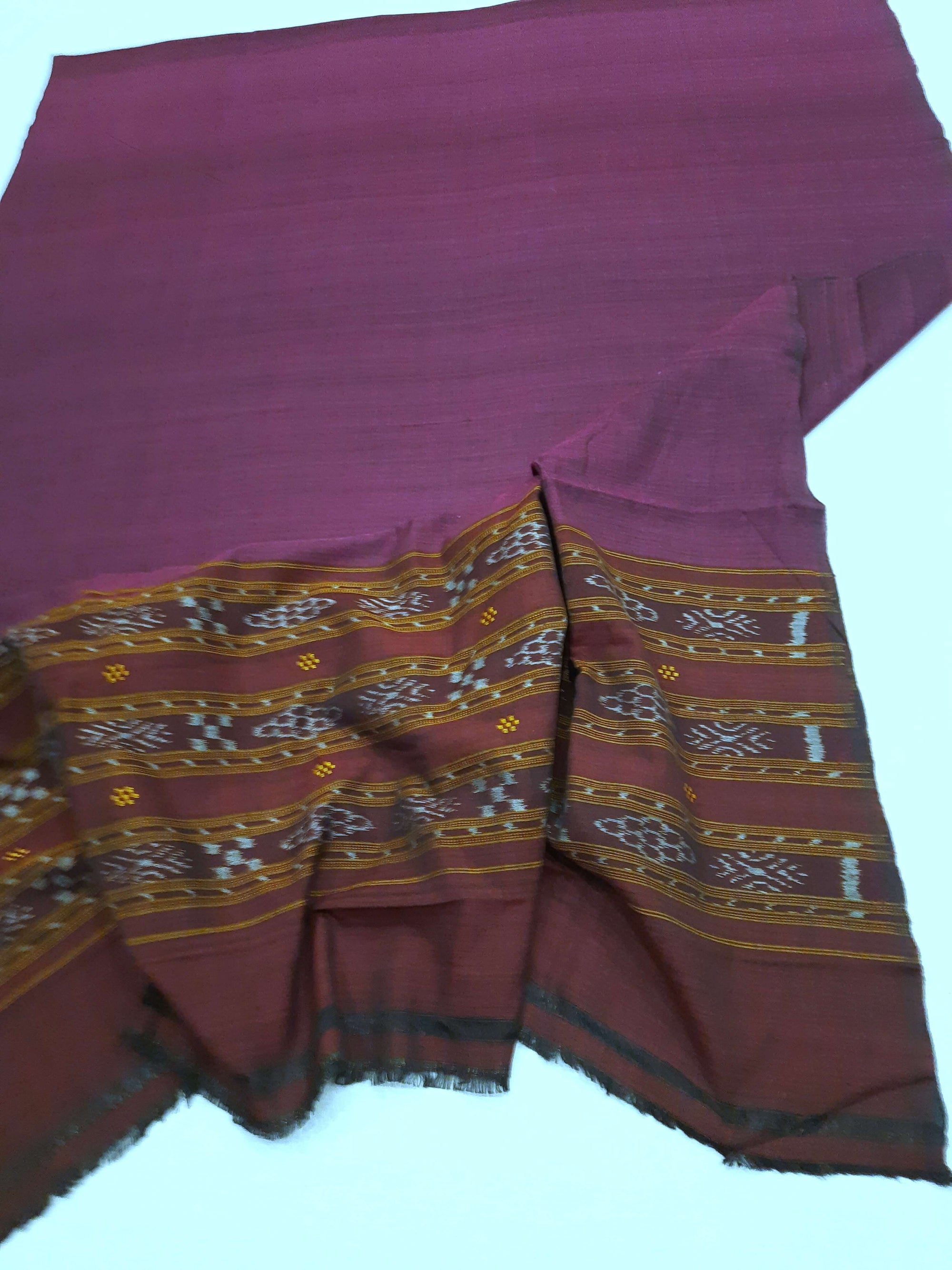 DarkPurple Odisha Cotton Ikat Dupatta