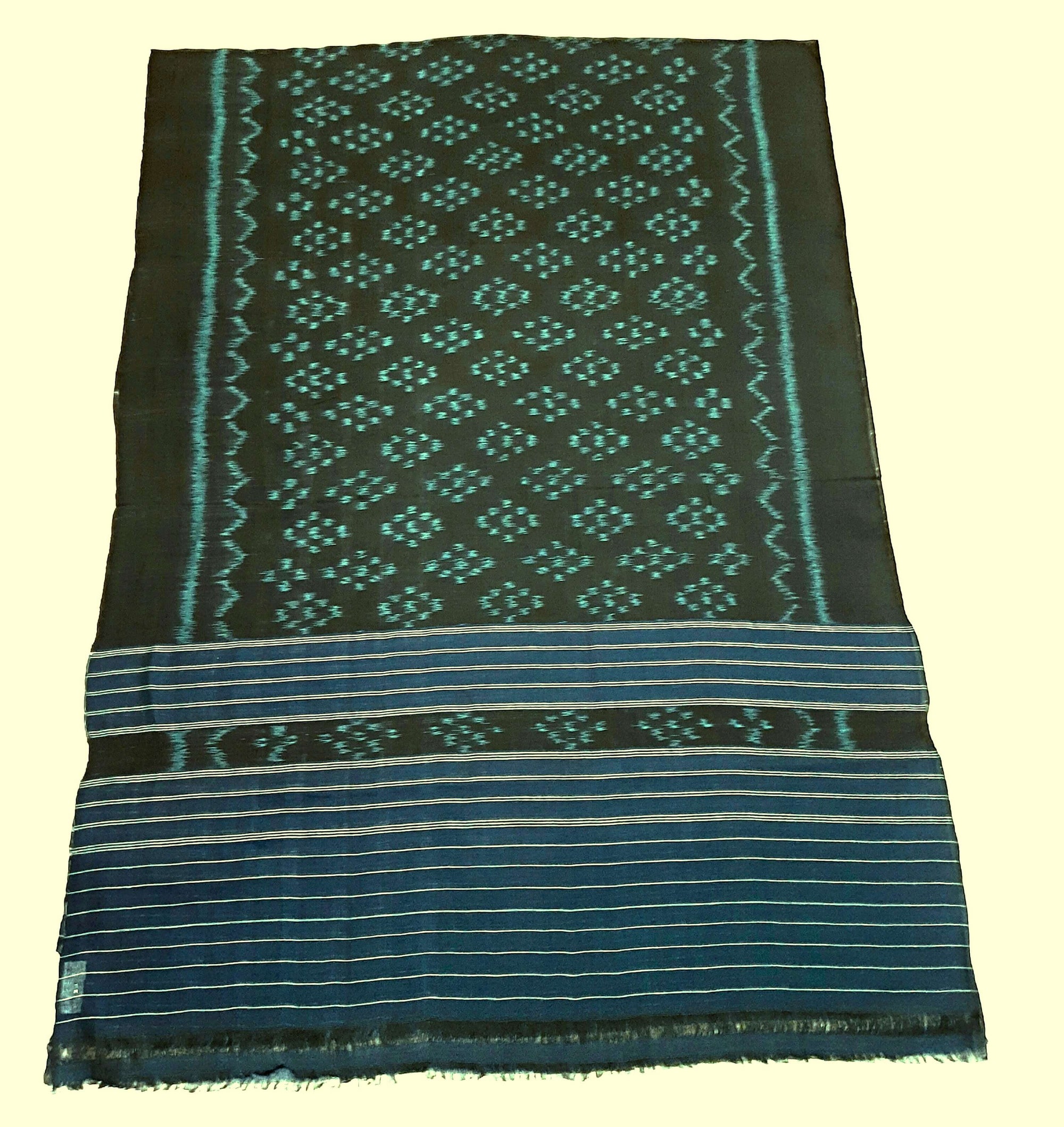 DarkBlue Odisha Cotton Ikat Dupatta