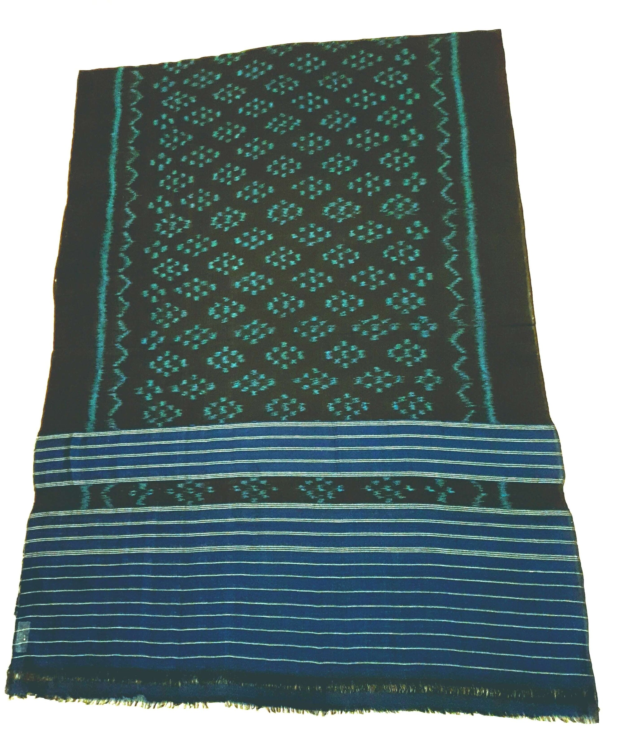 DarkBlue Odisha Cotton Ikat Dupatta