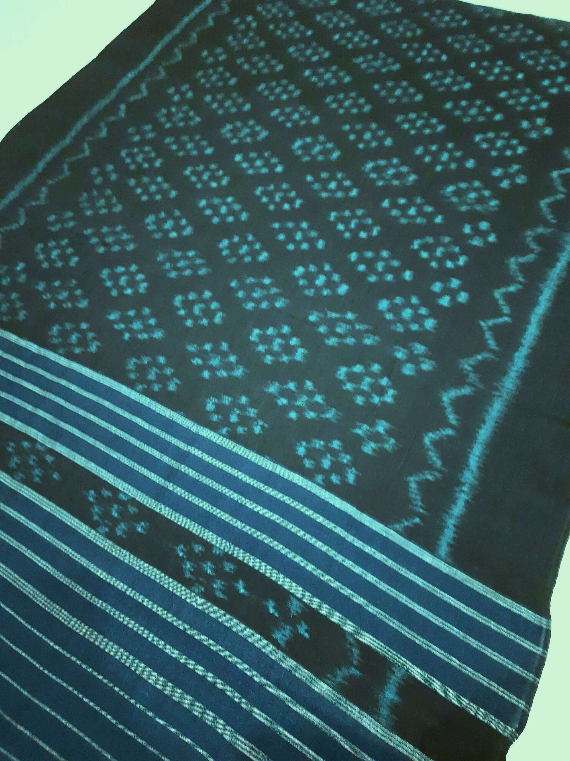 DarkBlue Odisha Cotton Ikat Dupatta