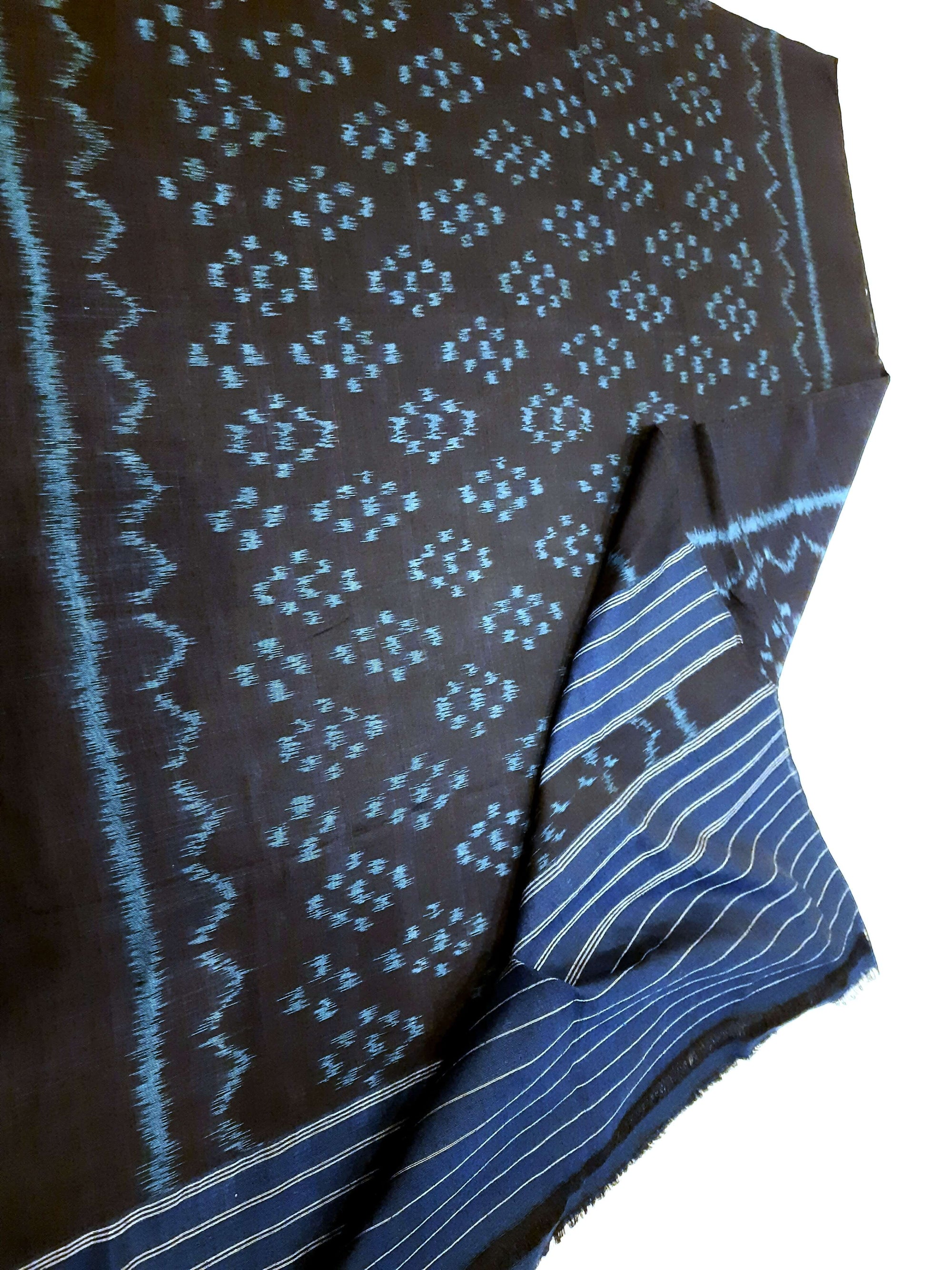 DarkBlue Odisha Cotton Ikat Dupatta