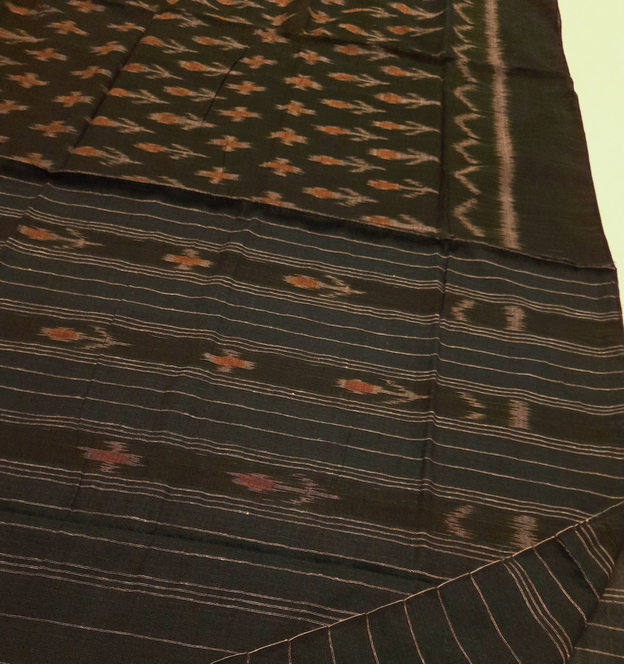 Green Odisha Cotton Ikat Dupatta