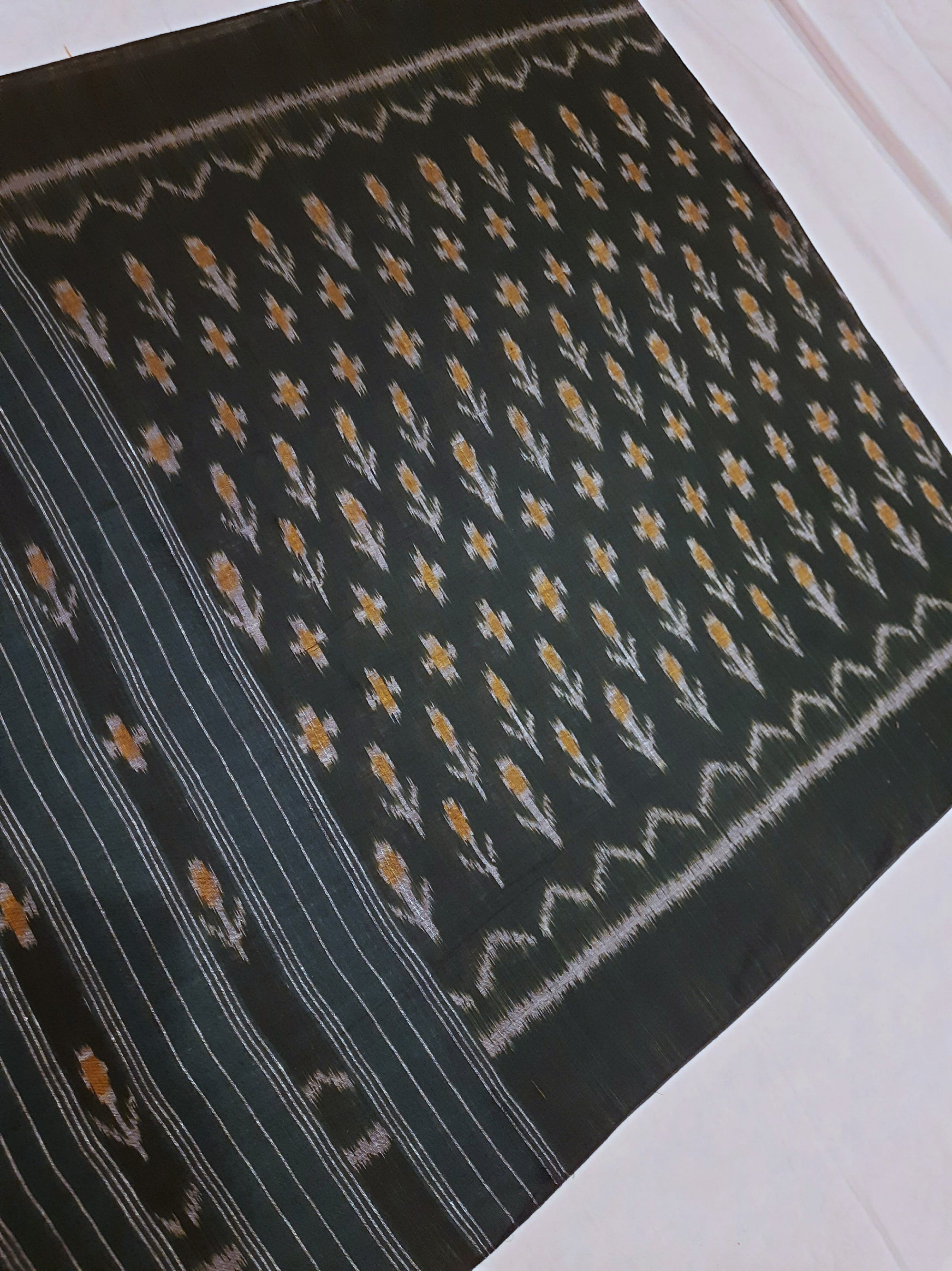 Green Odisha Cotton Ikat Dupatta