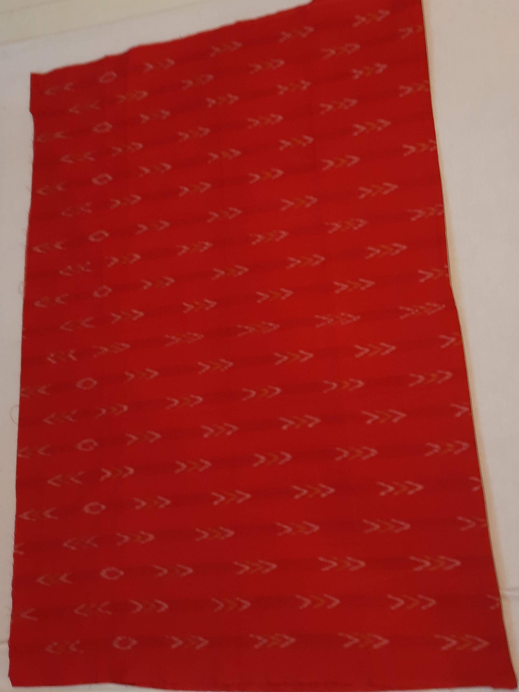 White Ganga Jamuna border Cotton Odisha Ikat saree with cotton ikat blouse piece