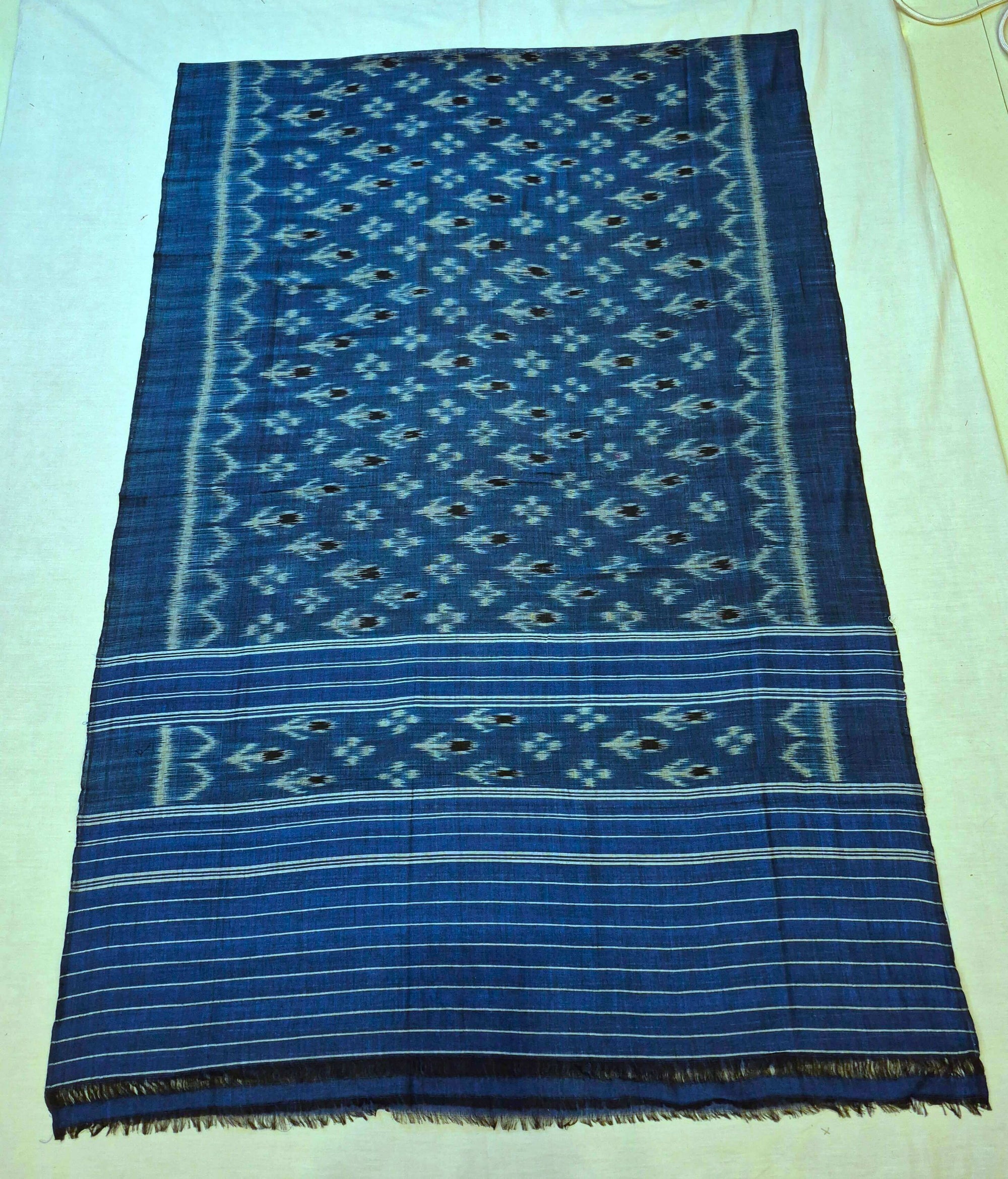 Blue Odisha Cotton Ikat Dupatta