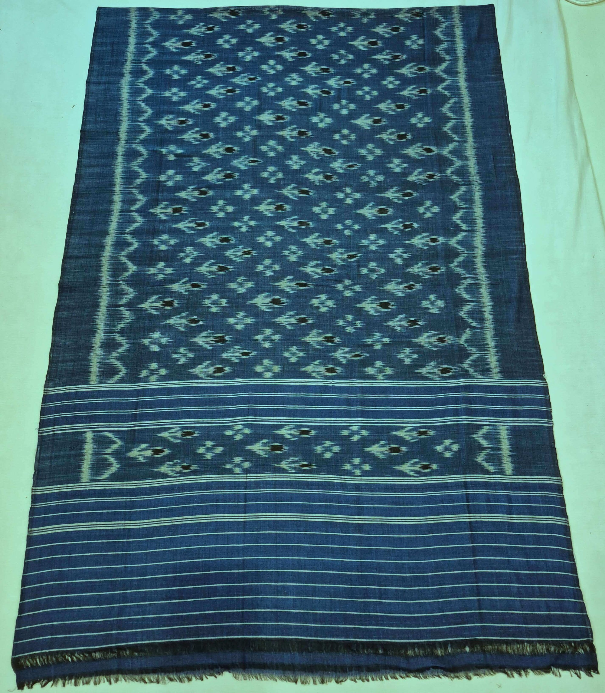 Blue Odisha Cotton Ikat Dupatta