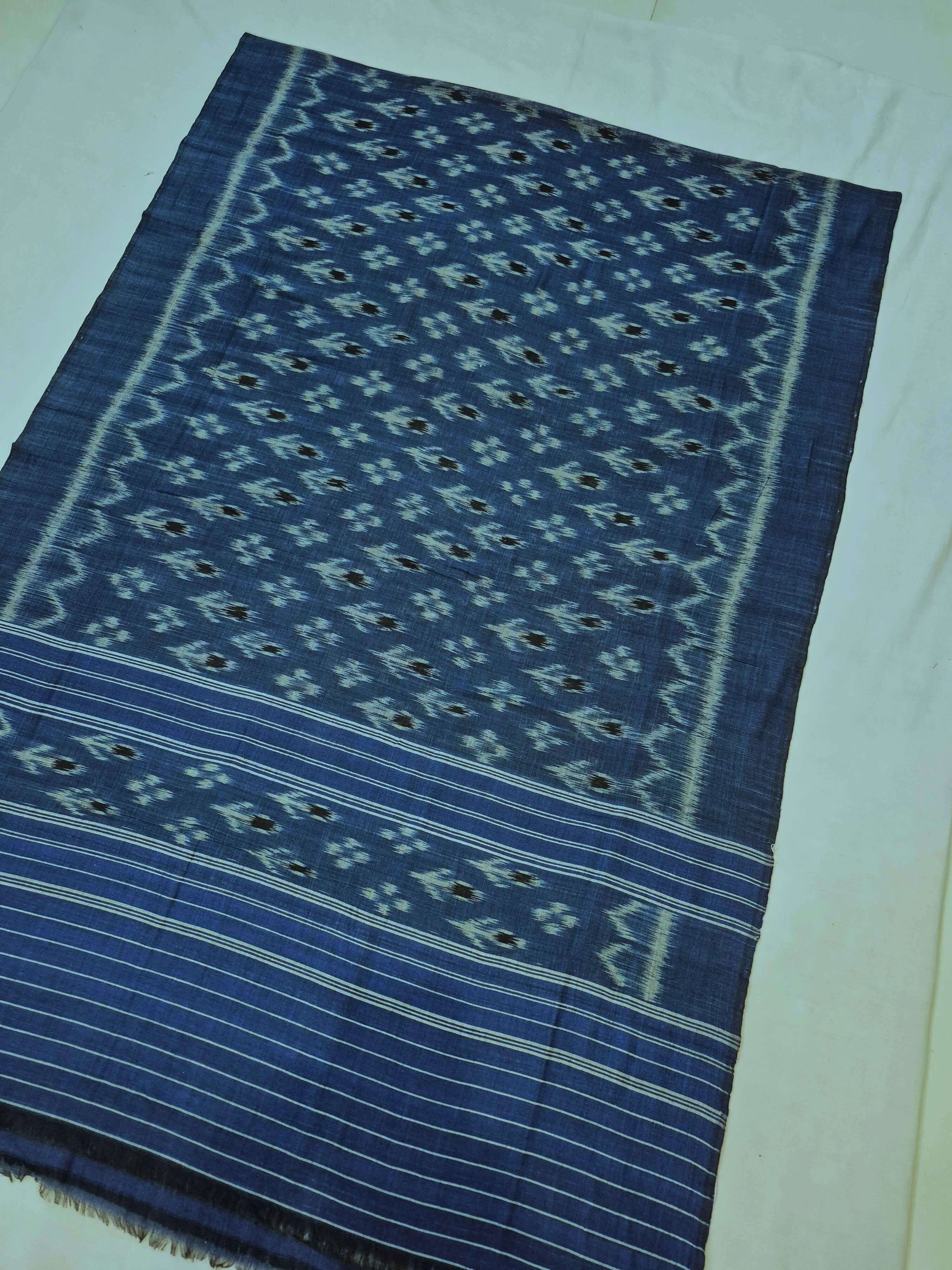 Blue Odisha Cotton Ikat Dupatta