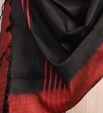 Black and Red Mulberry Silk Stole