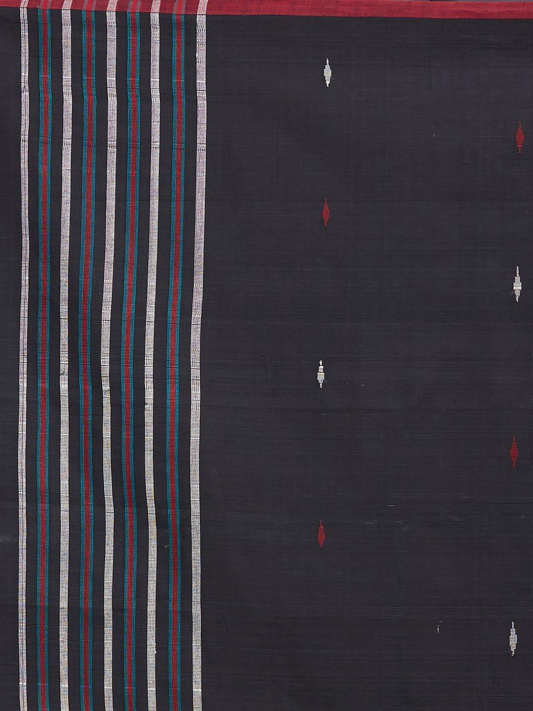 Black Odisha Cotton Ikat Dupatta
