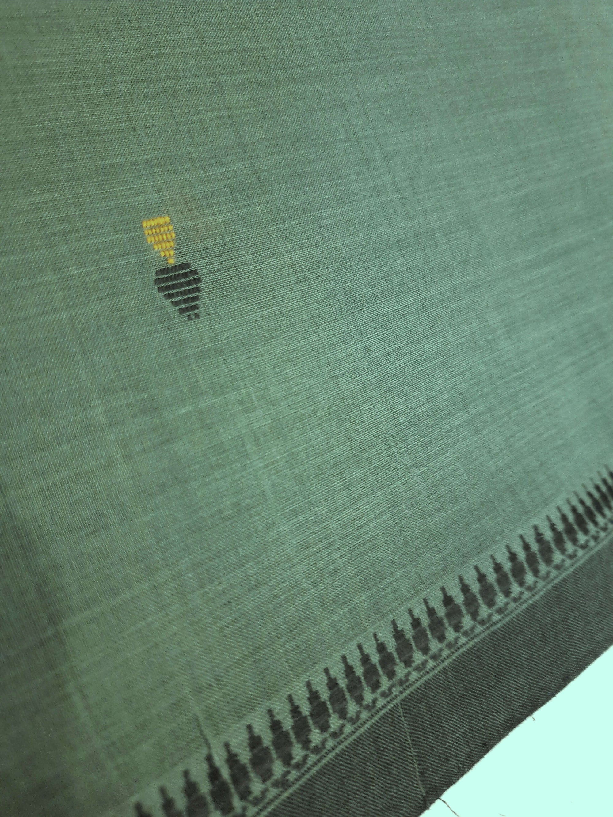 Greenish Grey Odisha Cotton Ikat Dupatta