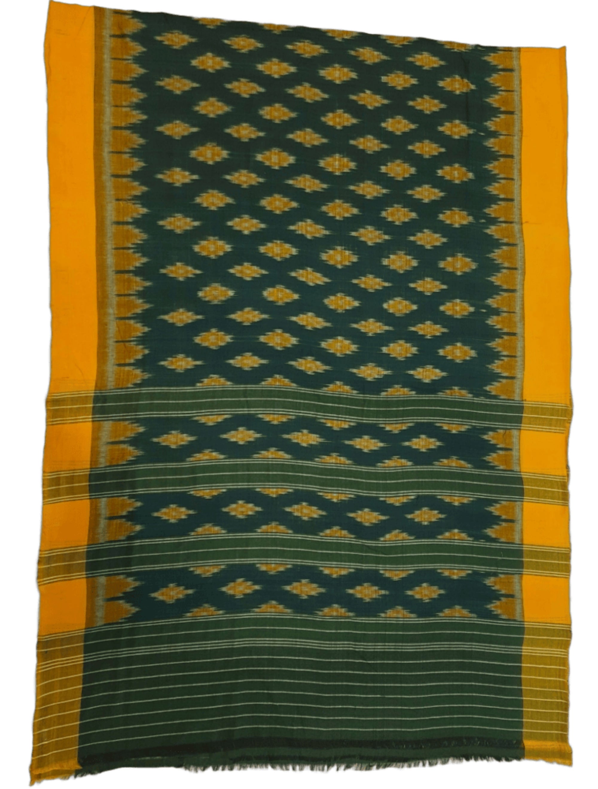 Green Odisha Cotton Ikat Dupatta