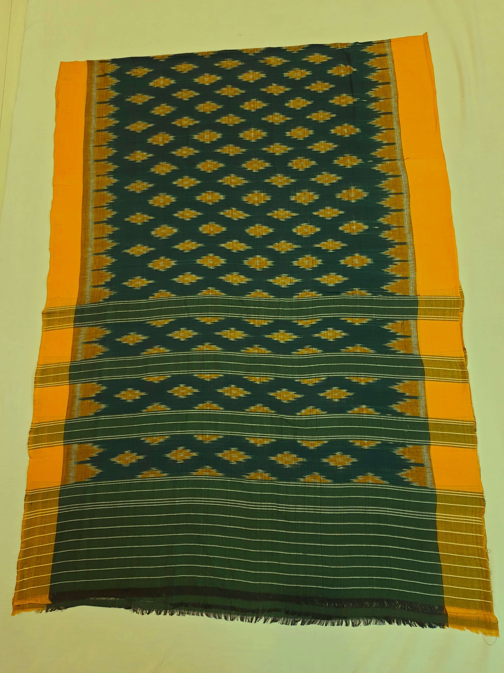 Green Odisha Cotton Ikat Dupatta