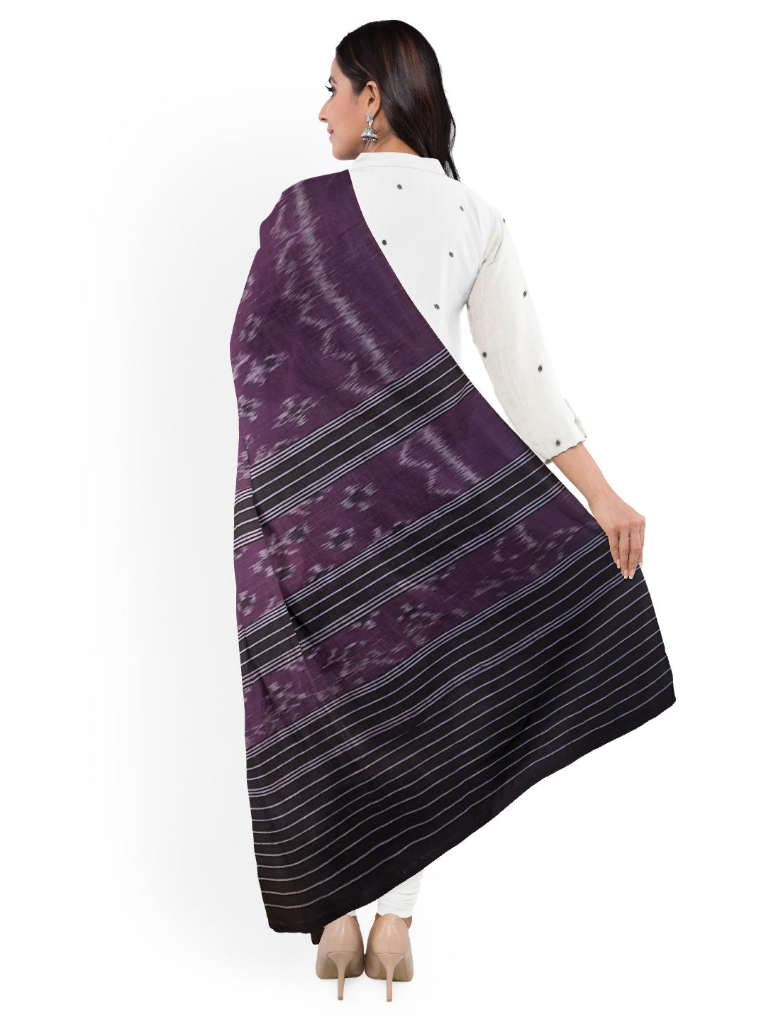 Purple Odisha Cotton Ikat Dupatta